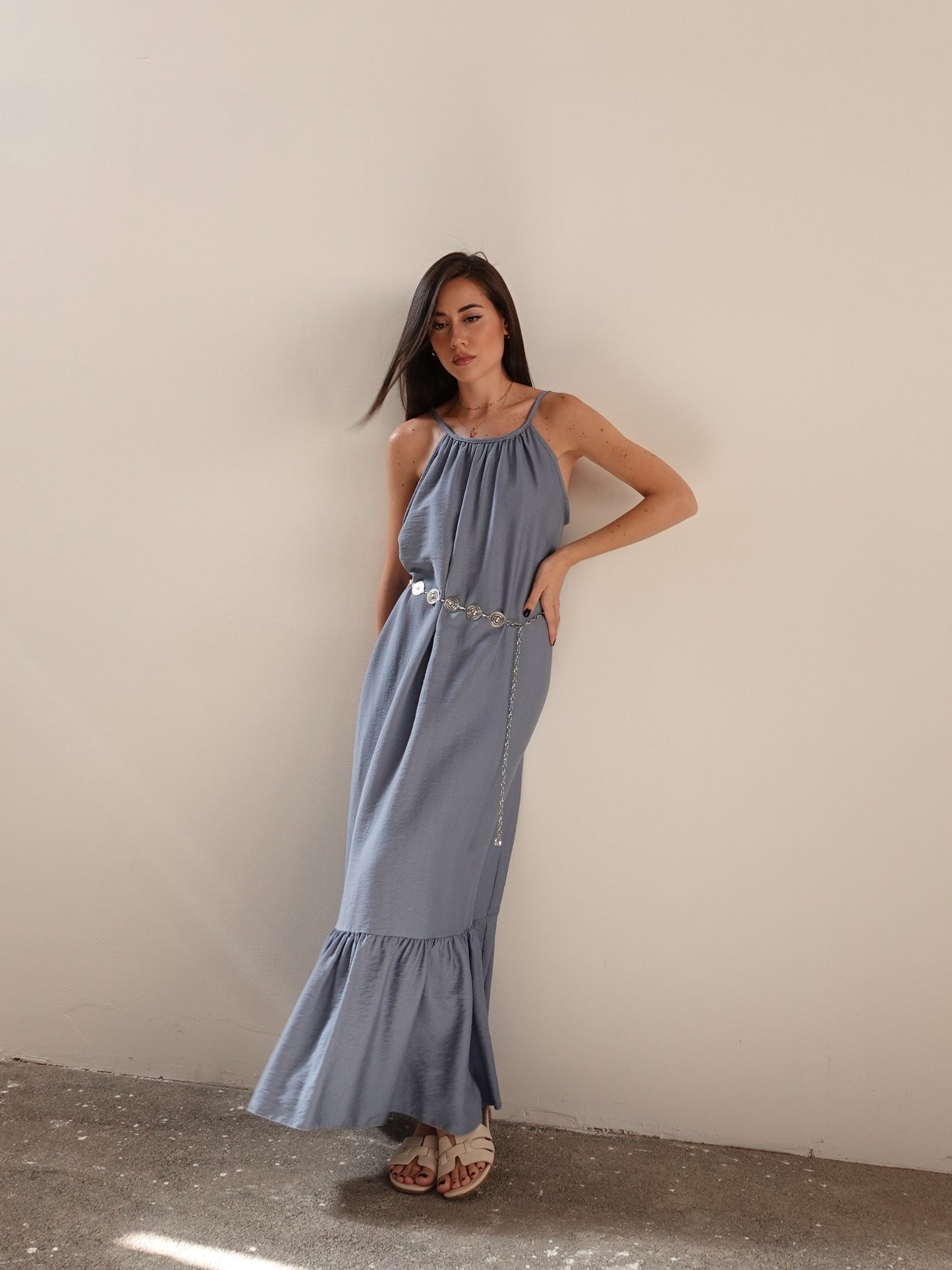 LONG DRESS JANIS - CERULEO 31035