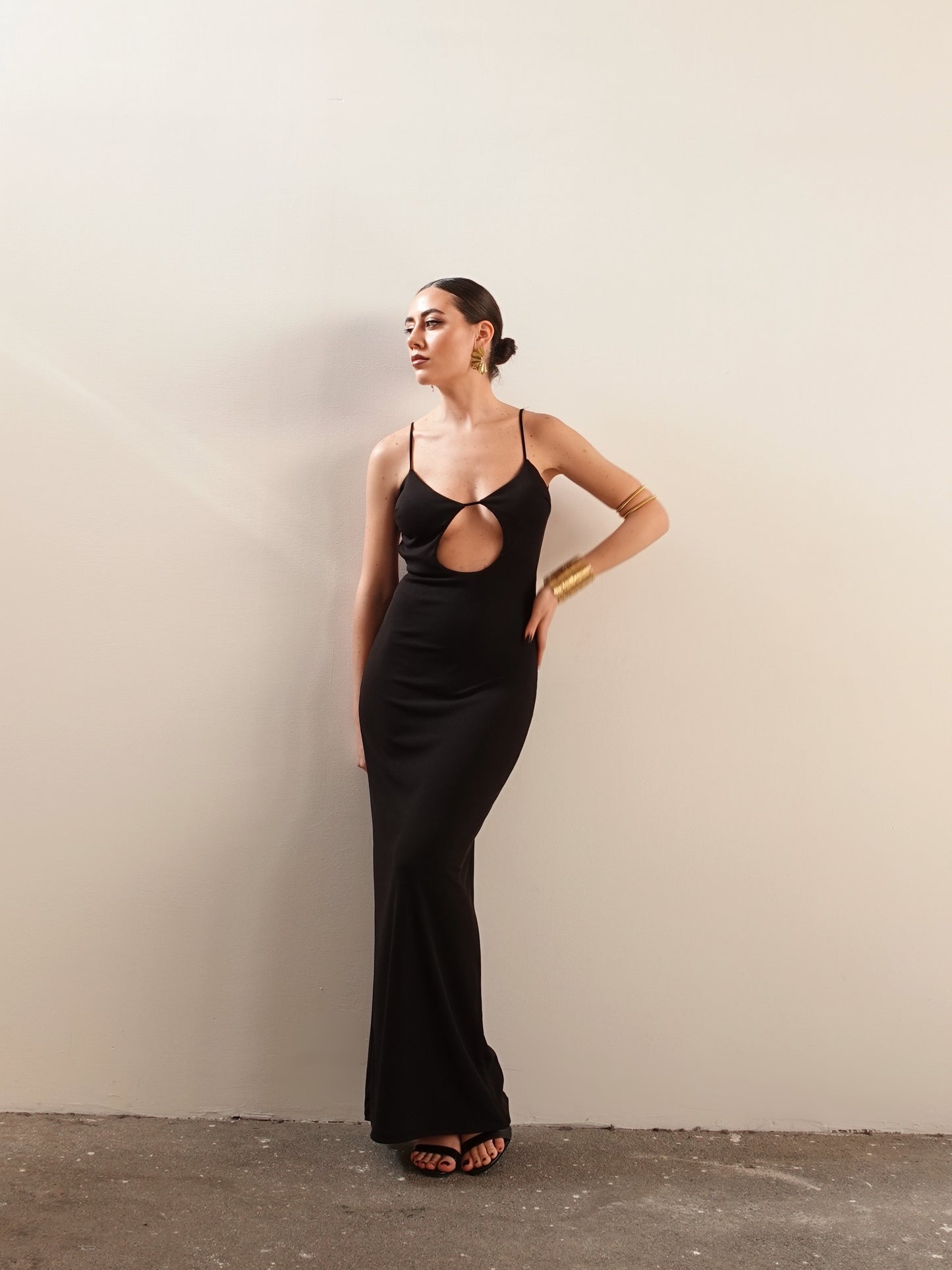LONG DRESS A COSTE MERIDA - NERO 25012