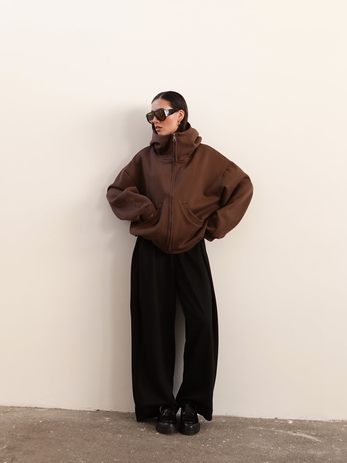 FELPA STREET OVERSIZE - MARRONE 15833