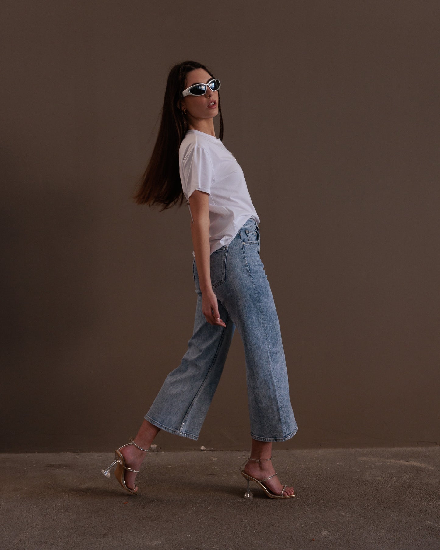 JEANS A PALAZZO MARMORIZED - 9672