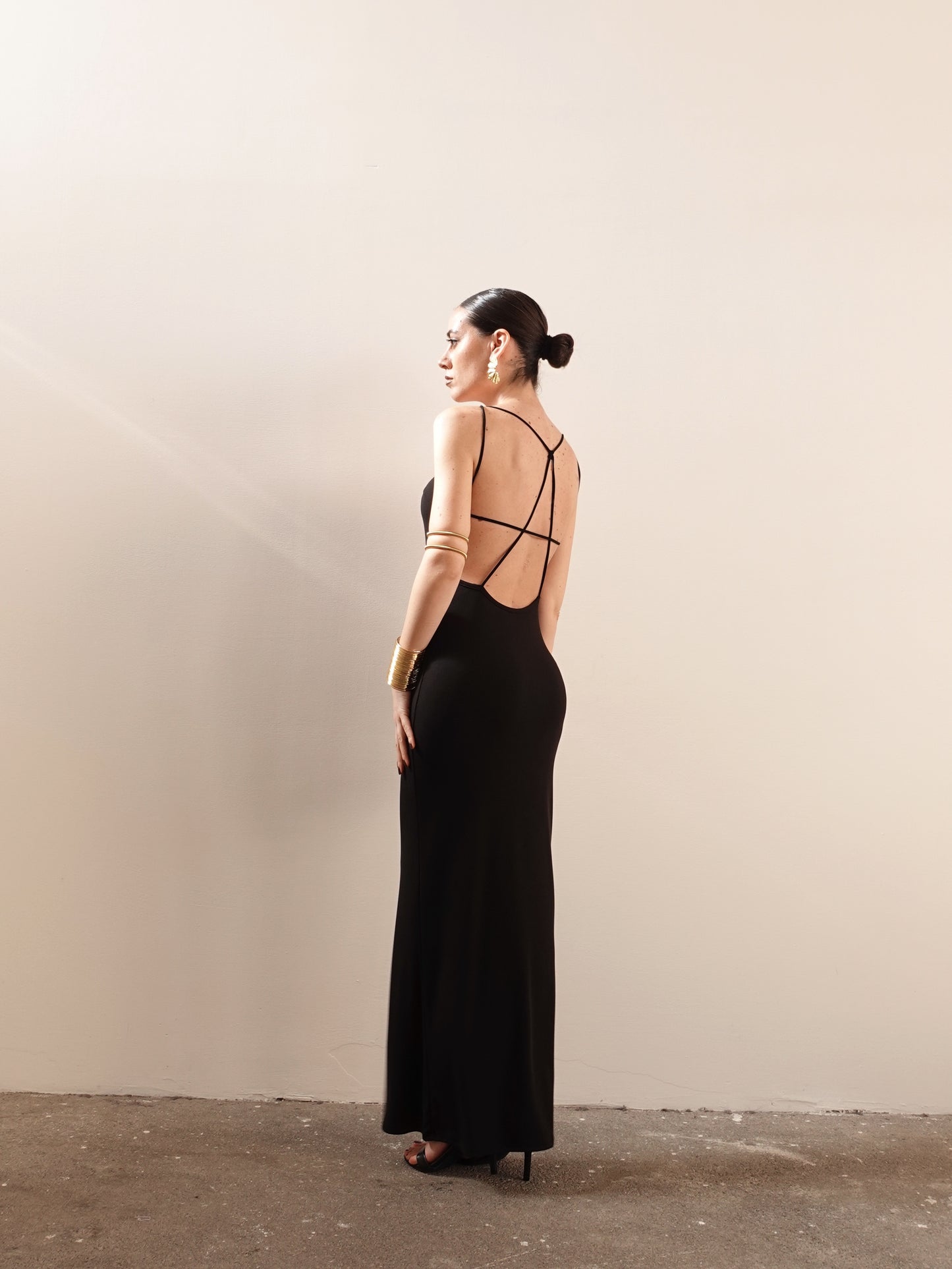LONG DRESS A COSTE MERIDA - NERO 25012