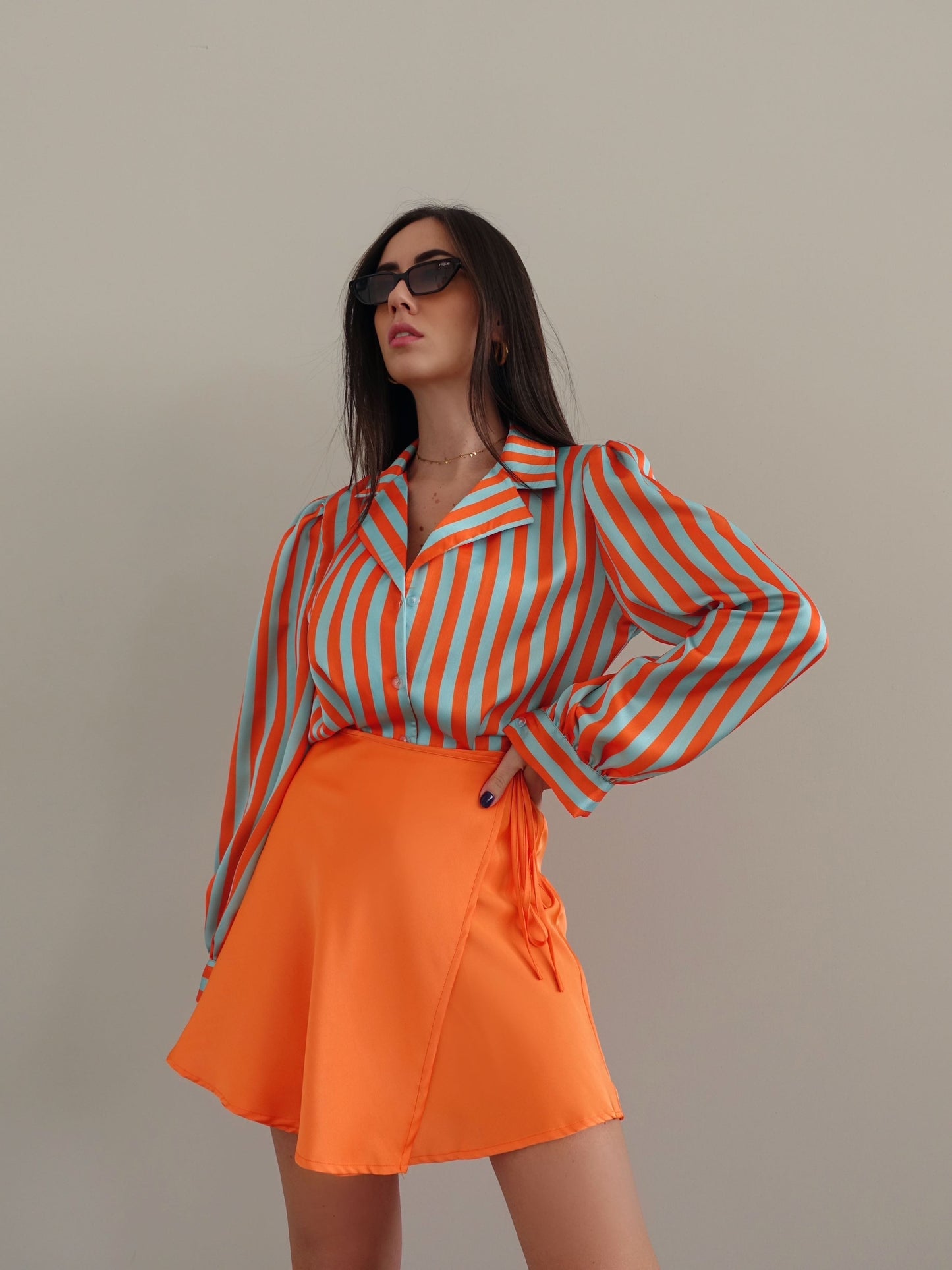 GONNA A PORTAFOGLIO SATIN - ARANCIO 0506