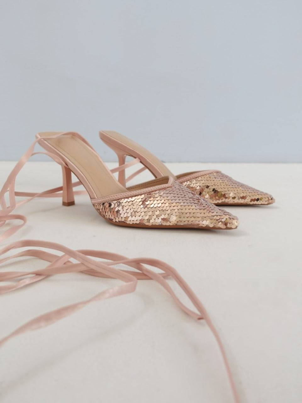 DECOLLETE CON PAILLETTES - CHAMPAGNE ROSE J12