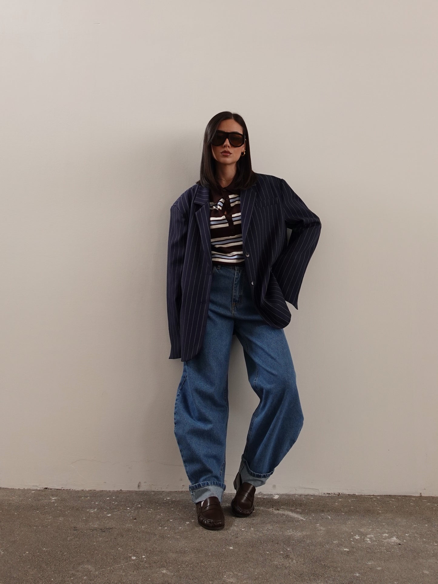 JEANS BALLOON CON PIEGA - LAVAGGIO CHIARO GB026