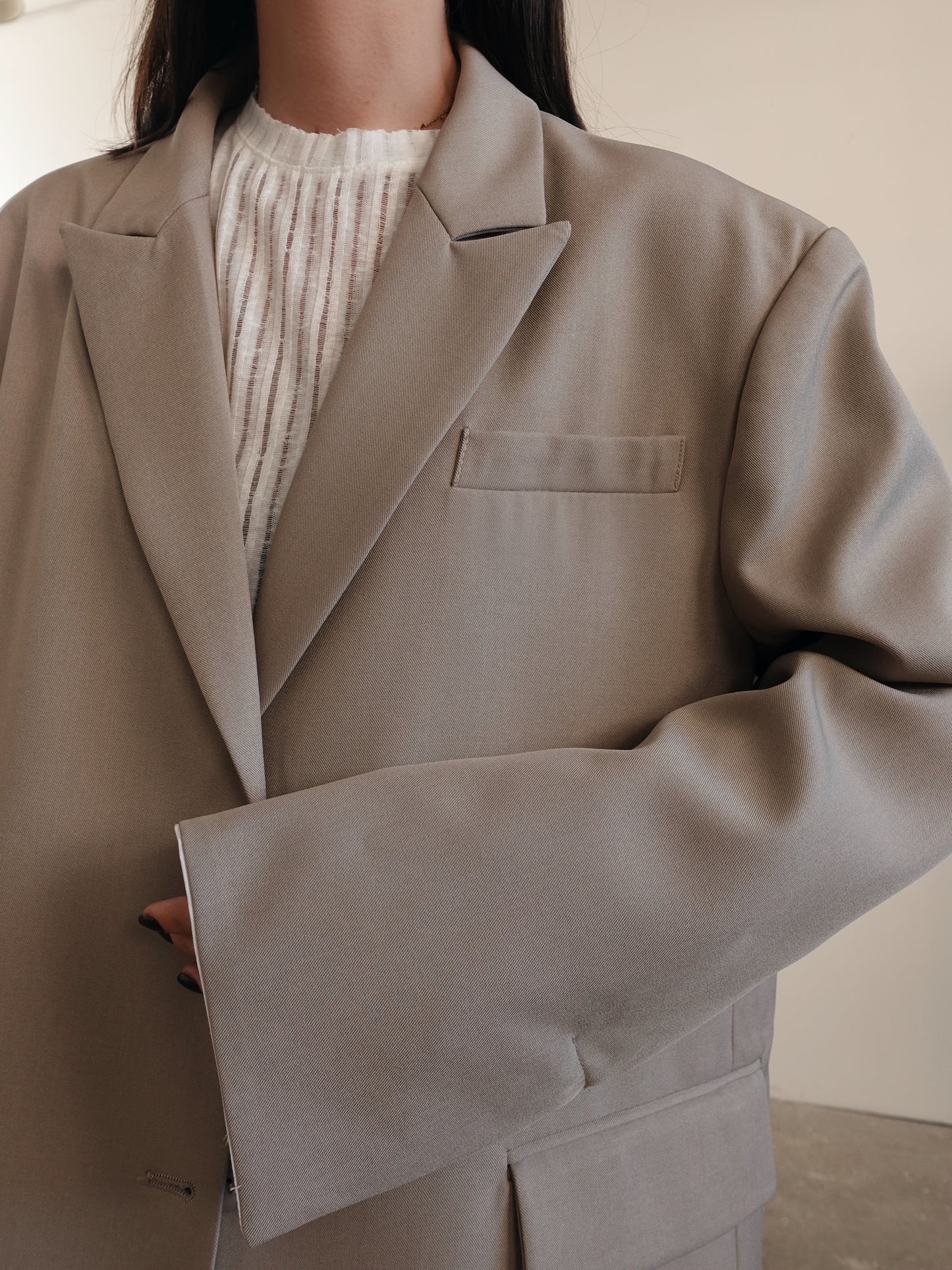BLAZER OVERSIZE TIMES SQUARE - TAUPE 3151