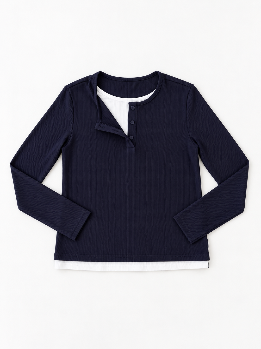 MAGLIA A COSTE DOUBLE - BLU/BIANCO 16221