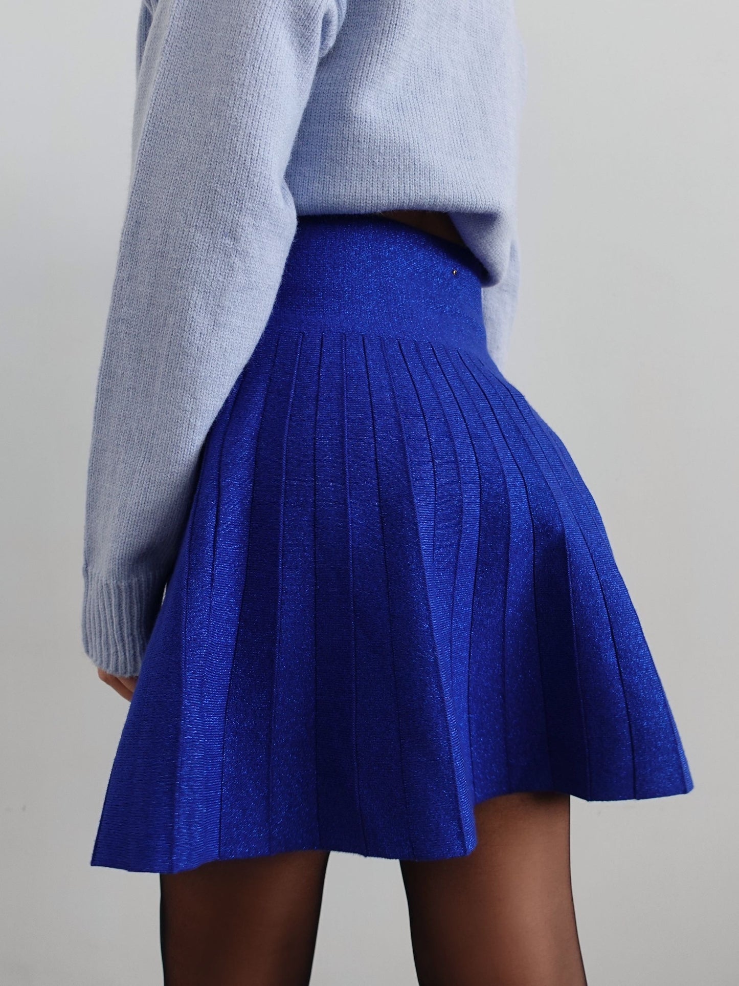 GONNA PLISSE' GLITTER - BLU ELETTRICO 11015