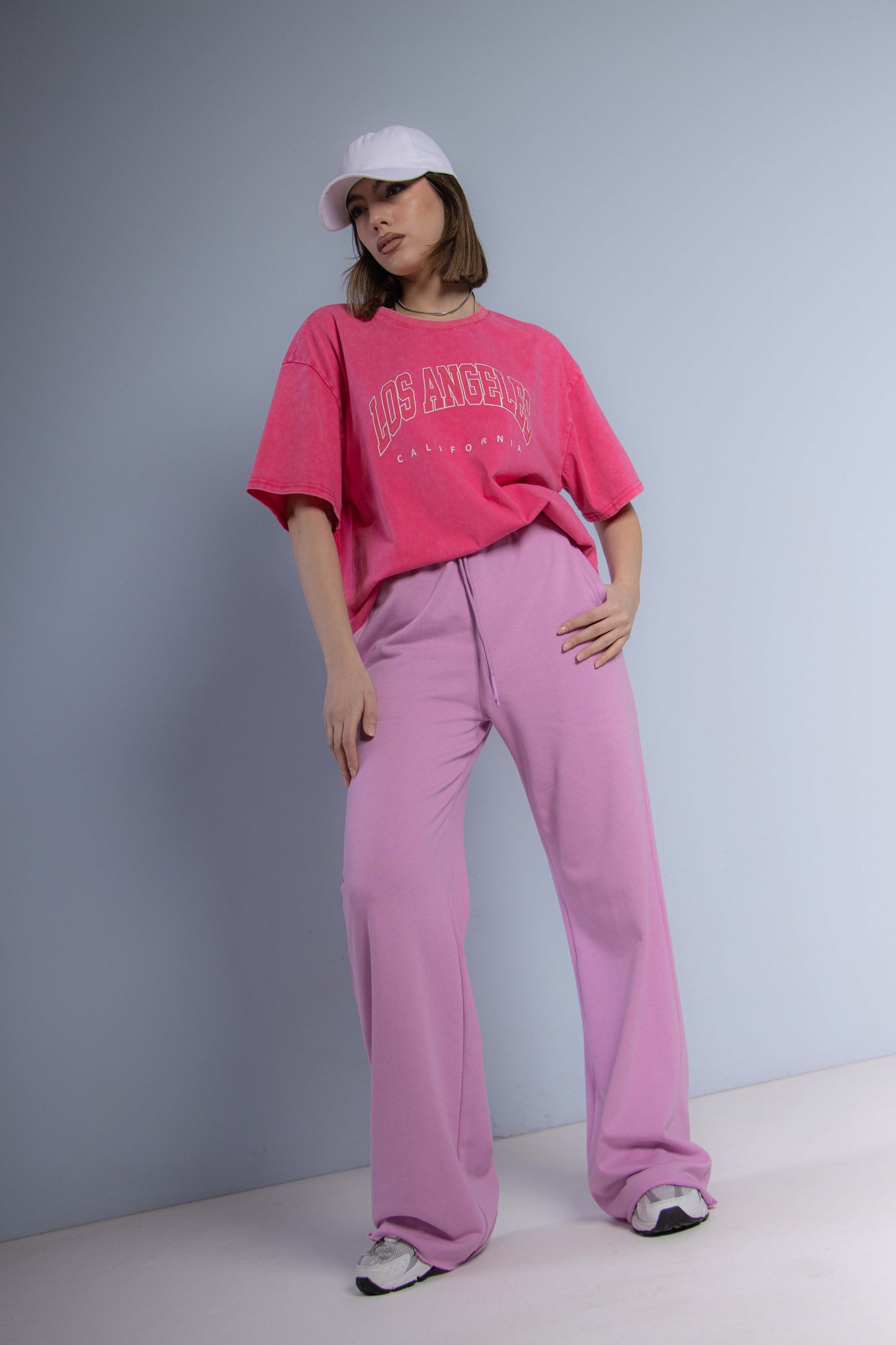 JOGGERS CITY A PALAZZO TAGLIO VIVO - BUBBLE PINK 10494