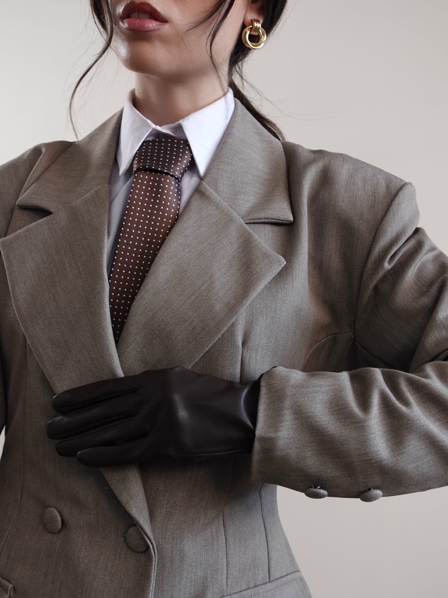 GUANTI IN ECOPELLE WINTER - CIOCCOLATO ST422