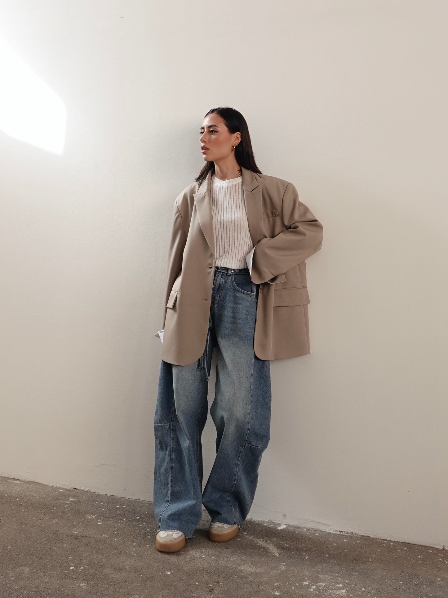 BLAZER OVERSIZE TIMES SQUARE - TAUPE 3151