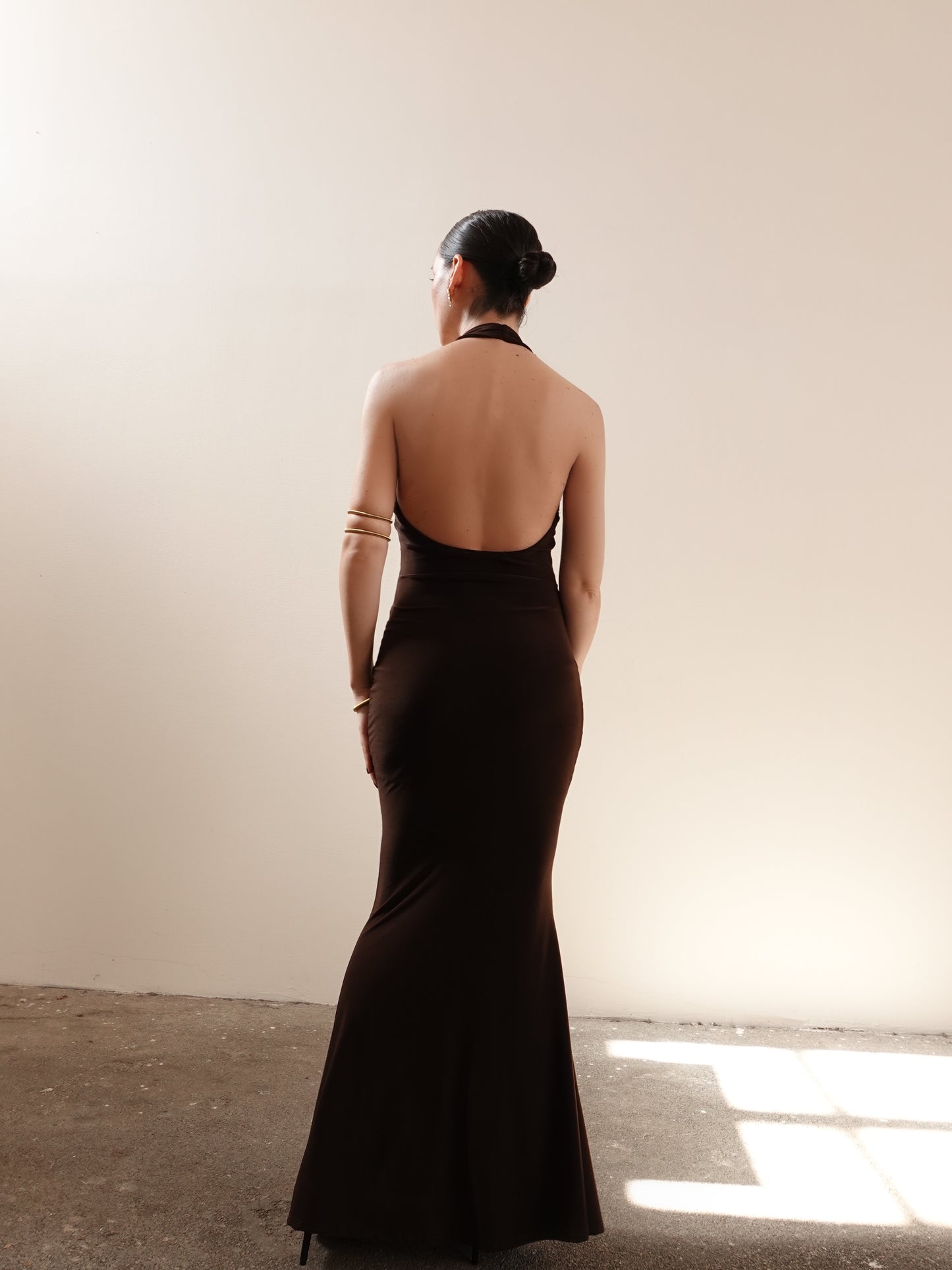 LONG DRESS ISABELLE - MARRONE 1609