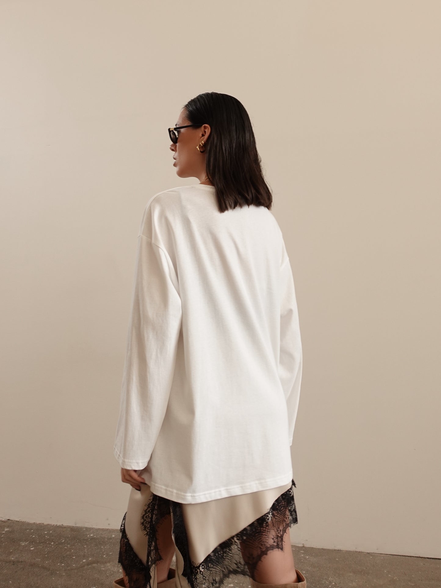 LONG-SLEEVE IN COTONE - BIANCO 3205