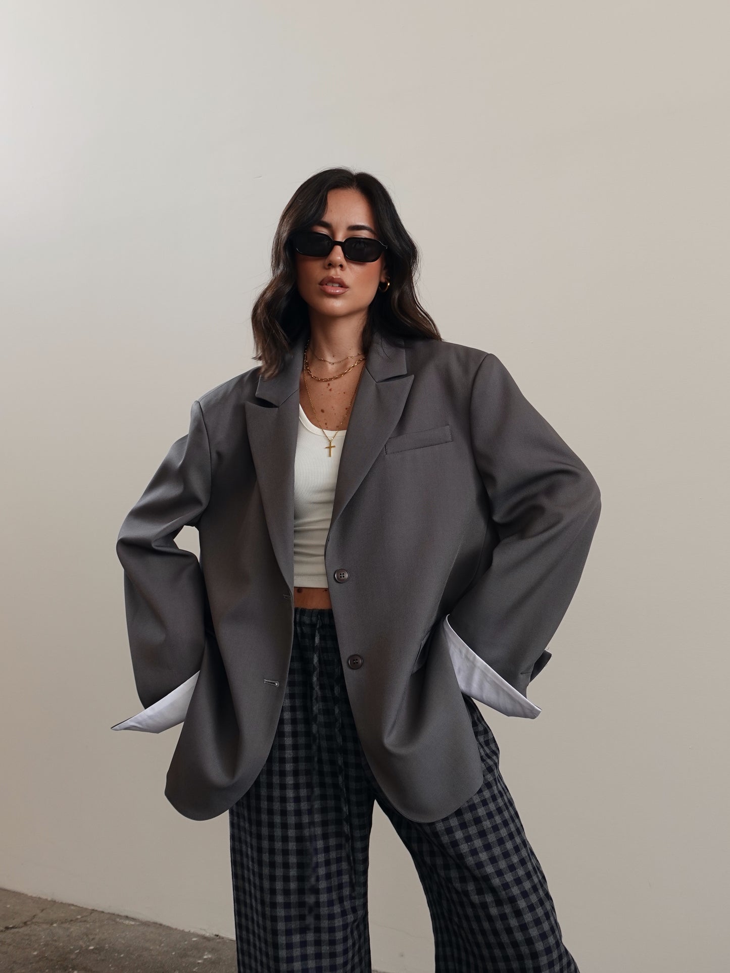 BLAZER OVERSIZE TIMES SQUARE - GRIGIO 3151