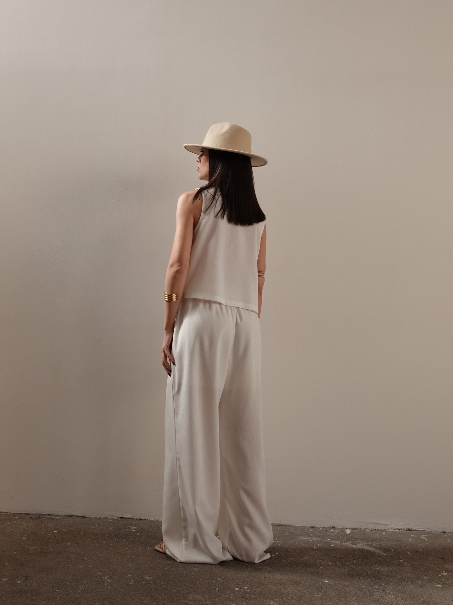 COORDINATO IN LINO FLORENCE - BIANCO 79715