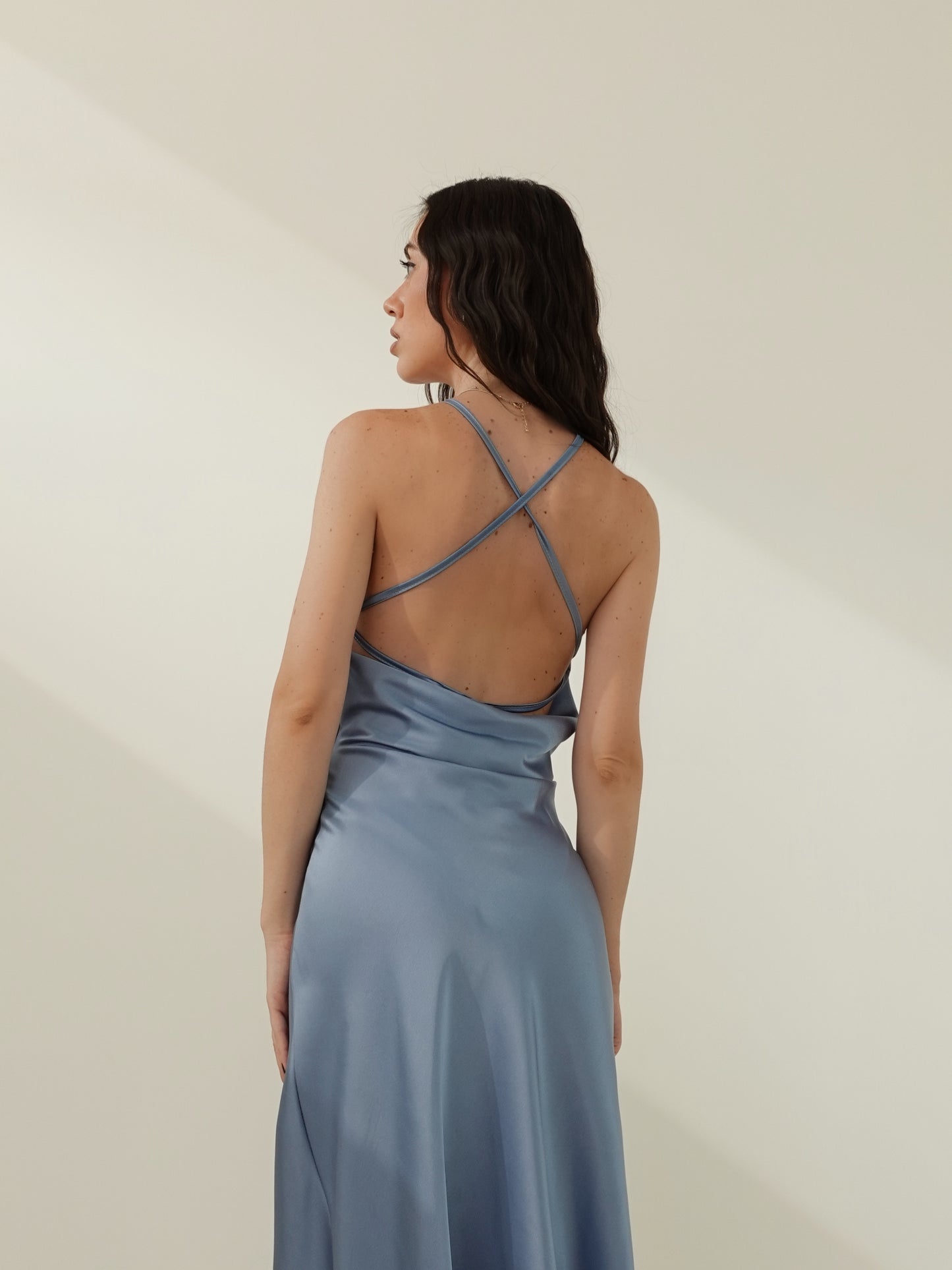 LONG DRESS DIANE - CERULEO 60536