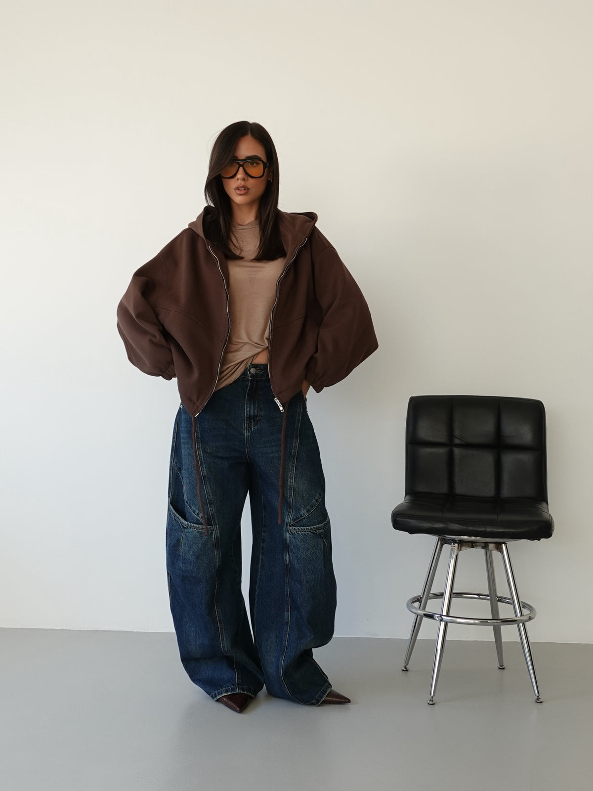 JEANS STRUTTURATO BALLOON FIT - LAVAGGIO SCURO 2006