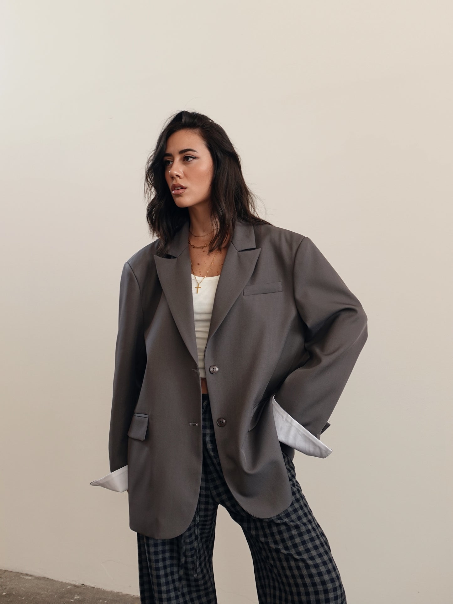BLAZER OVERSIZE TIMES SQUARE - GRIGIO 3151