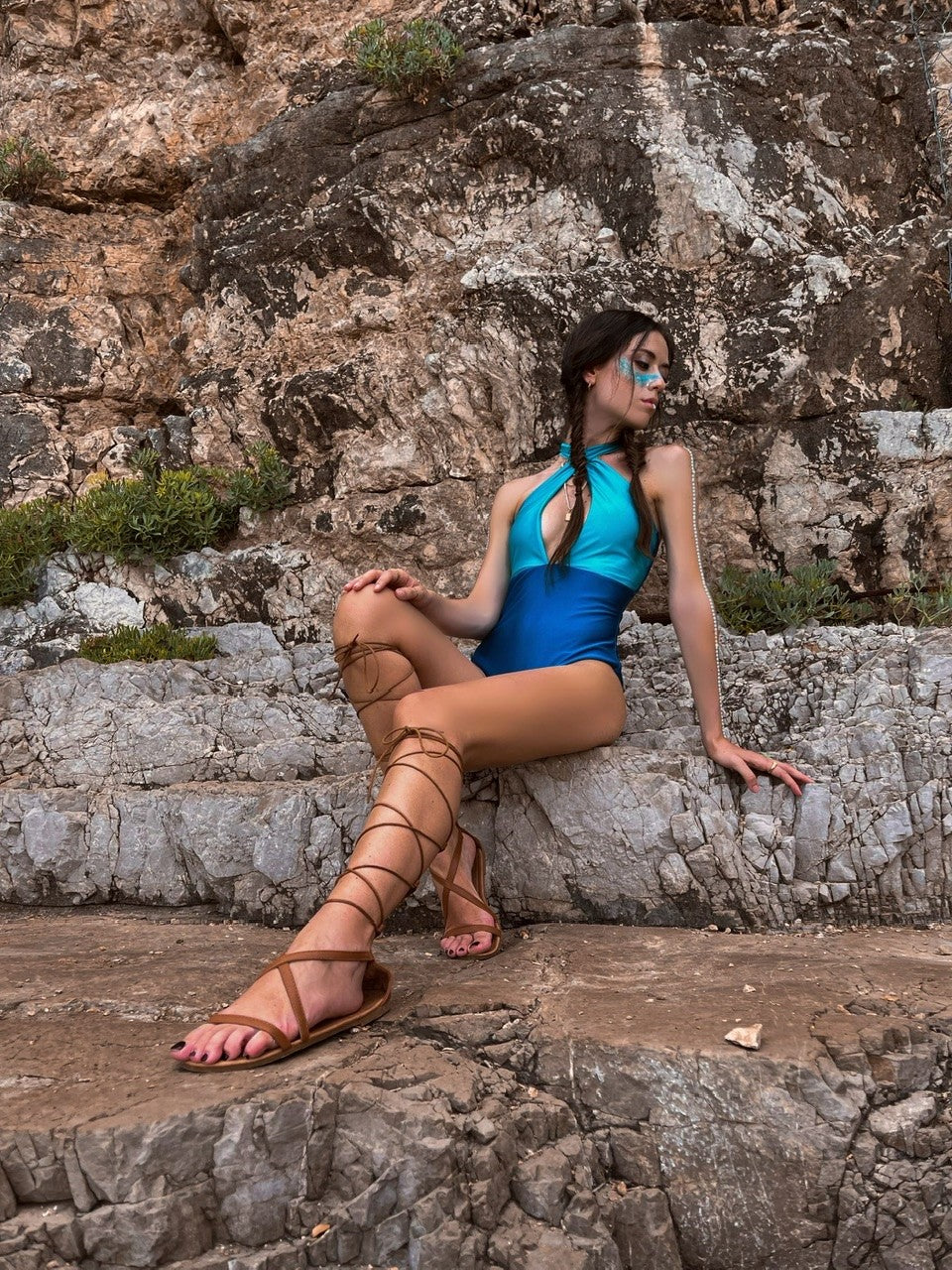 COSTUME INTERO BI-COLOR KAMALEI - TURCHESE