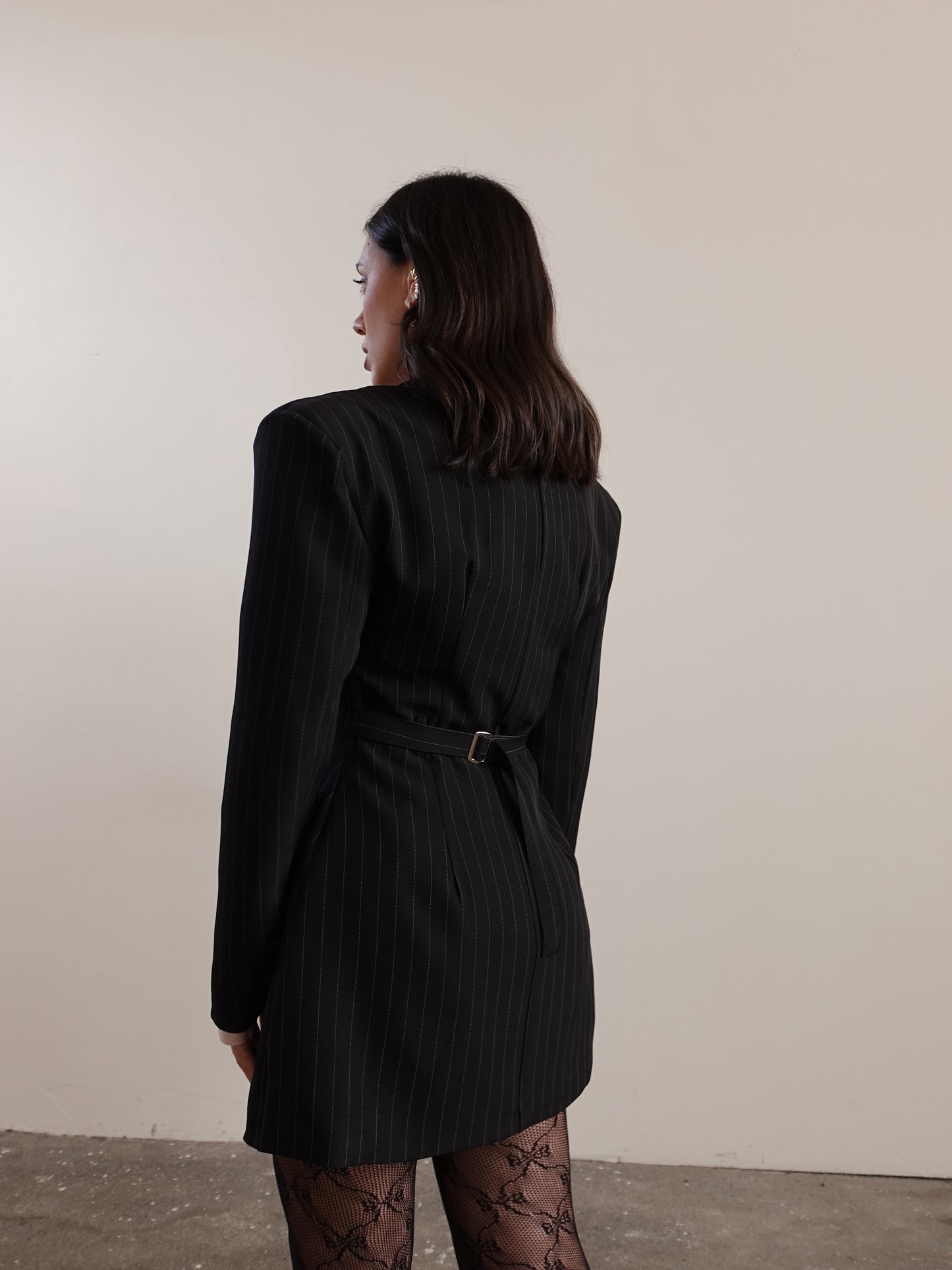 BLAZER DRESS GESSATO - NERO 275