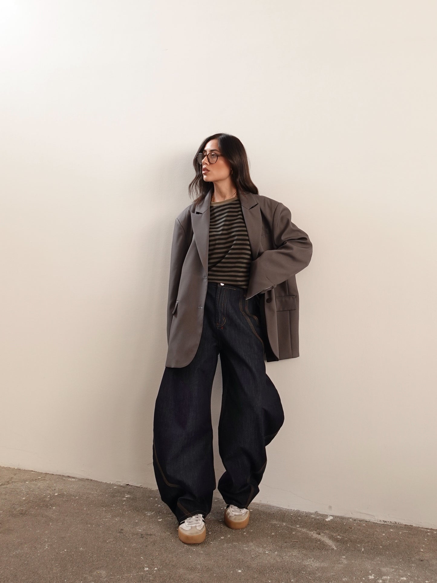 LONG-SLEEVE A RIGHE - VERDE/NERO F1109