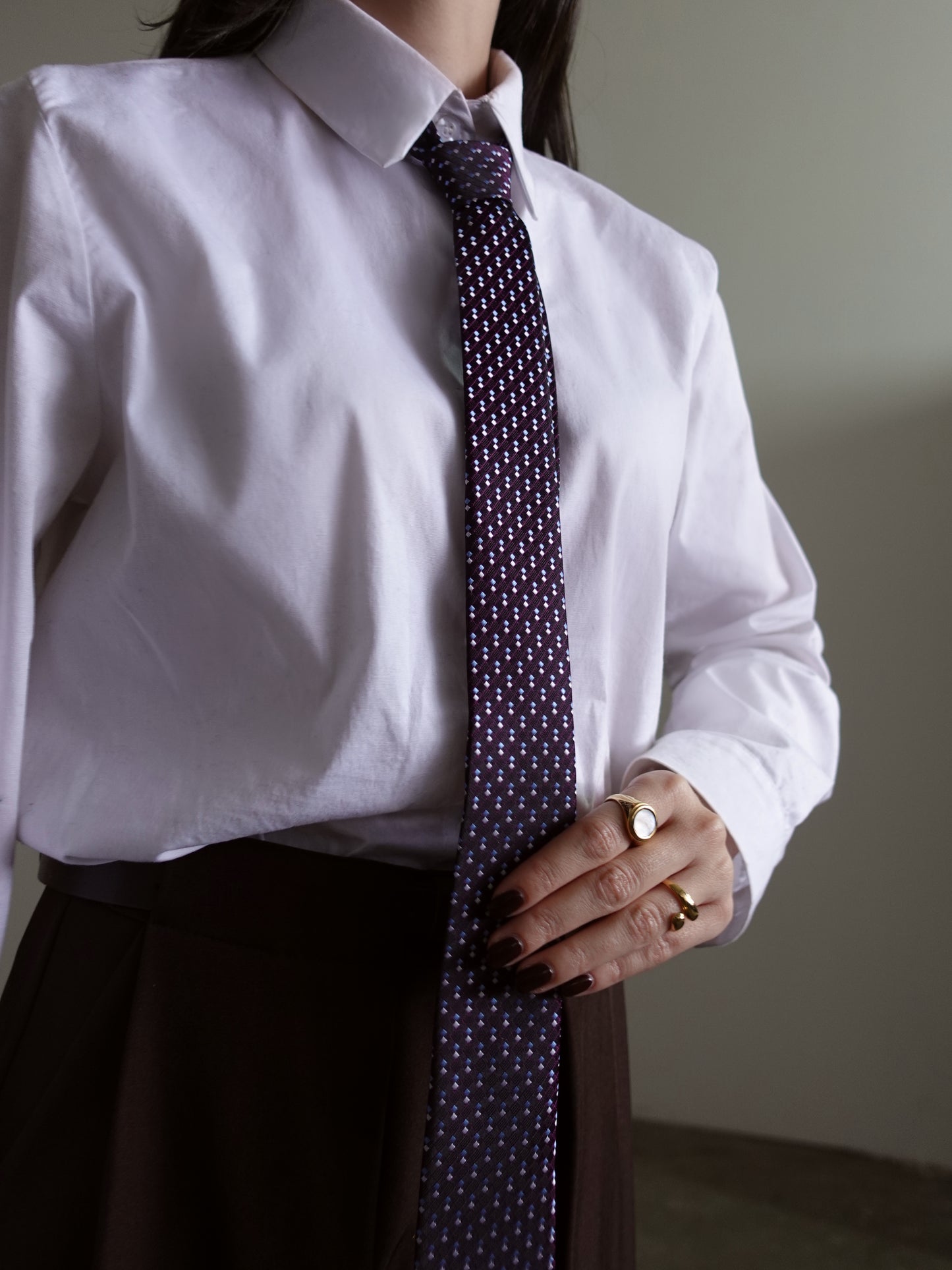 CRAVATTA MAN CON MICROFANTASIA - PRUGNA