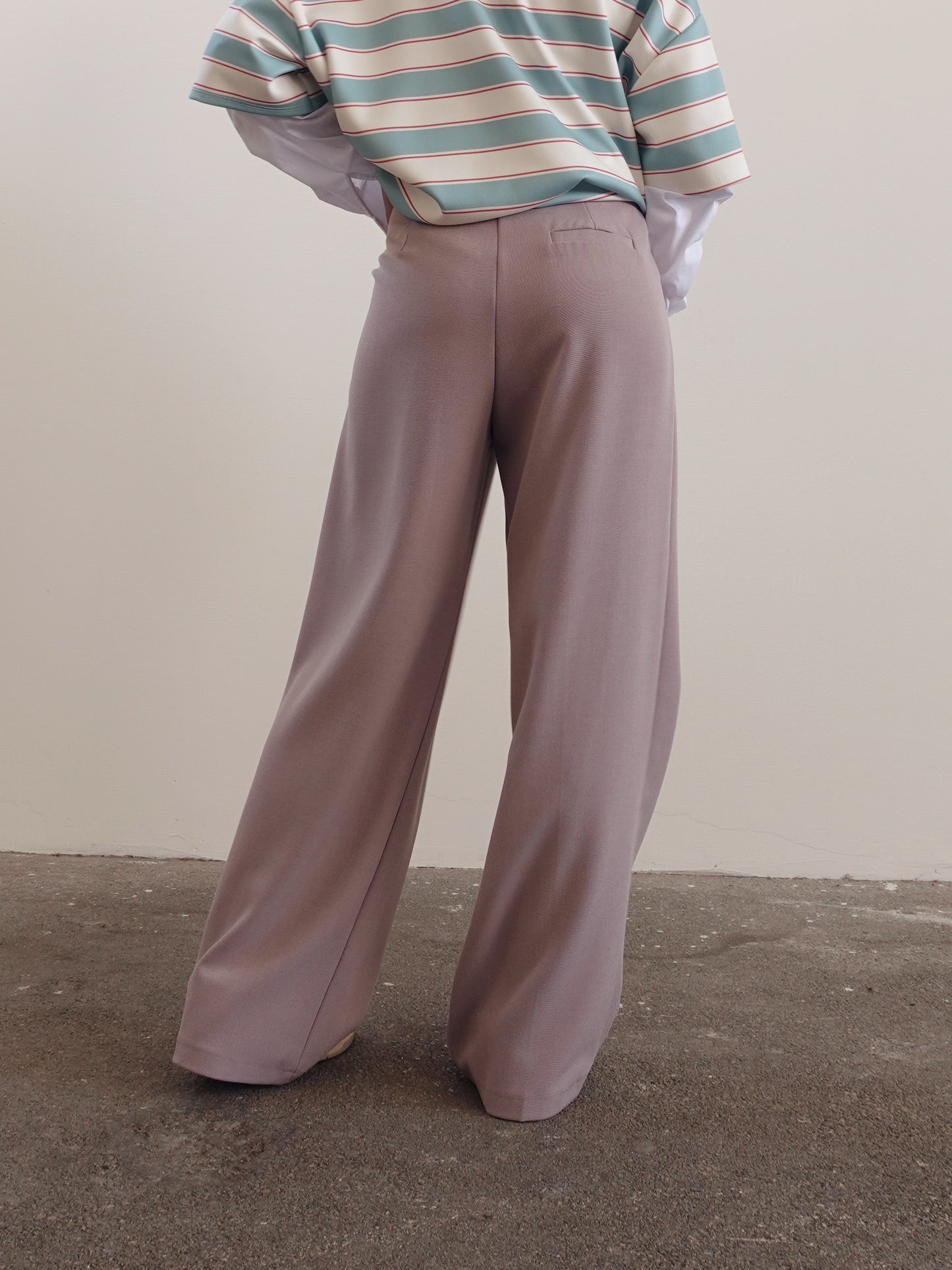 PANTALONI A PALAZZO CON CINTURA - ROSA ANTICO 68806