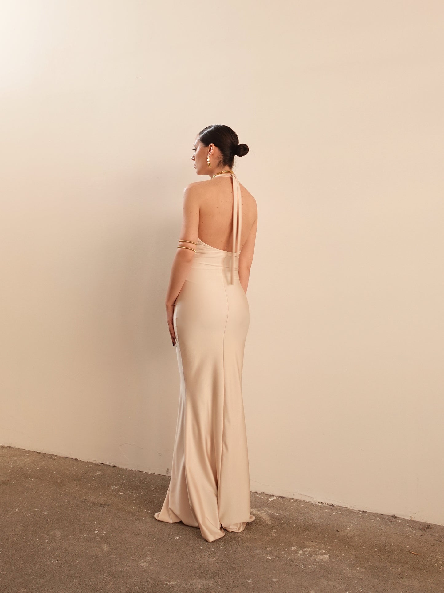 LONG DRESS ANNABELLE - CHAMPAGNE 23917