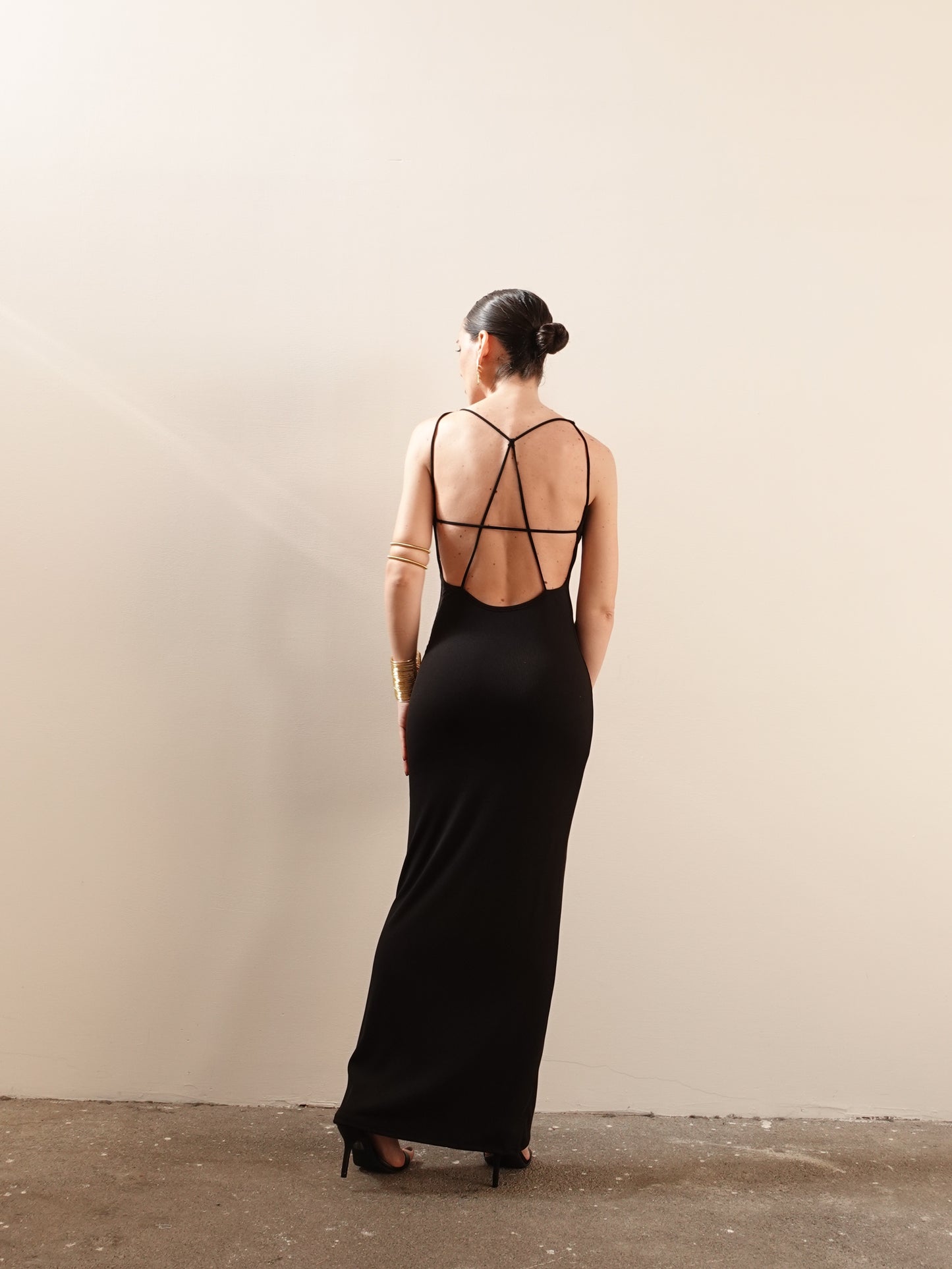 LONG DRESS A COSTE MERIDA - NERO 25012