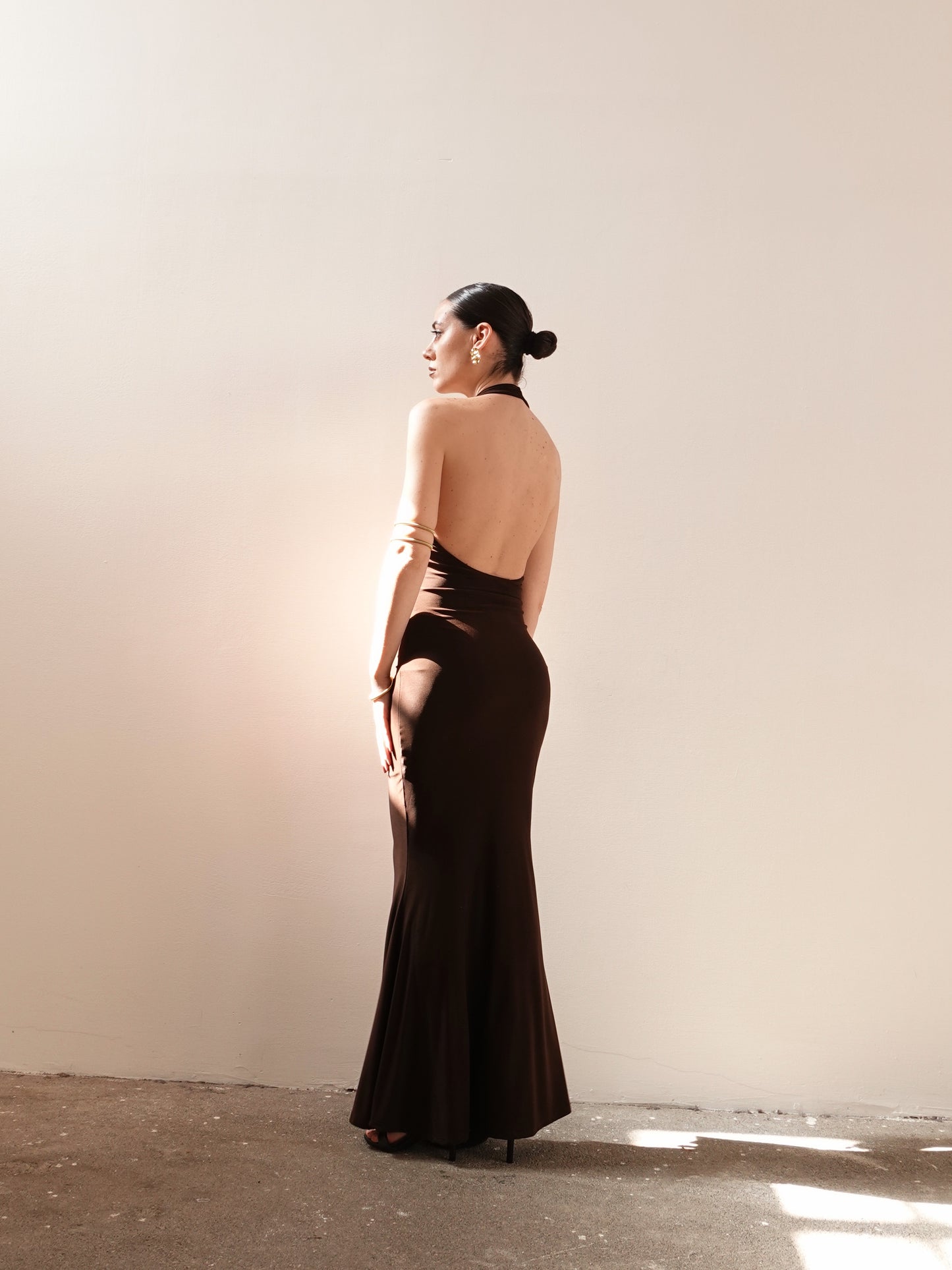 LONG DRESS ISABELLE - MARRONE 1609