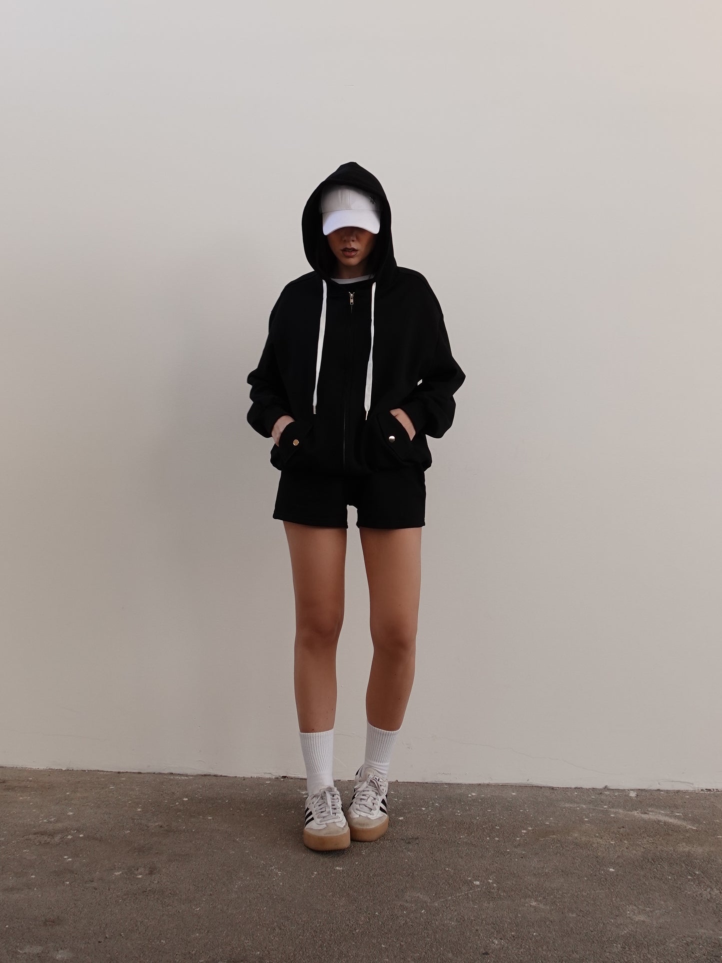 SET FELPA + SHORTS UNDERWEAR - NERO 3710