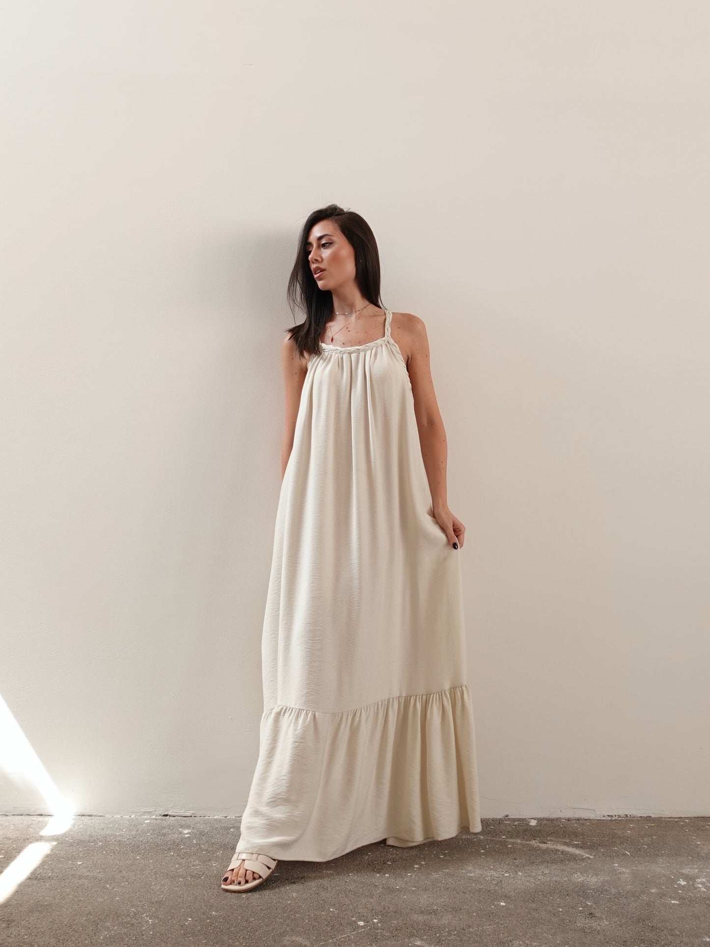 LONG DRESS ROPE - BEIGE 5538