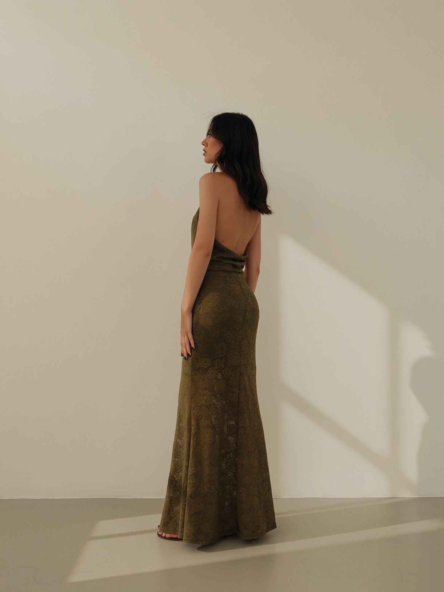 LONG DRESS JAPAN IN PIZZO - VERDE 26550