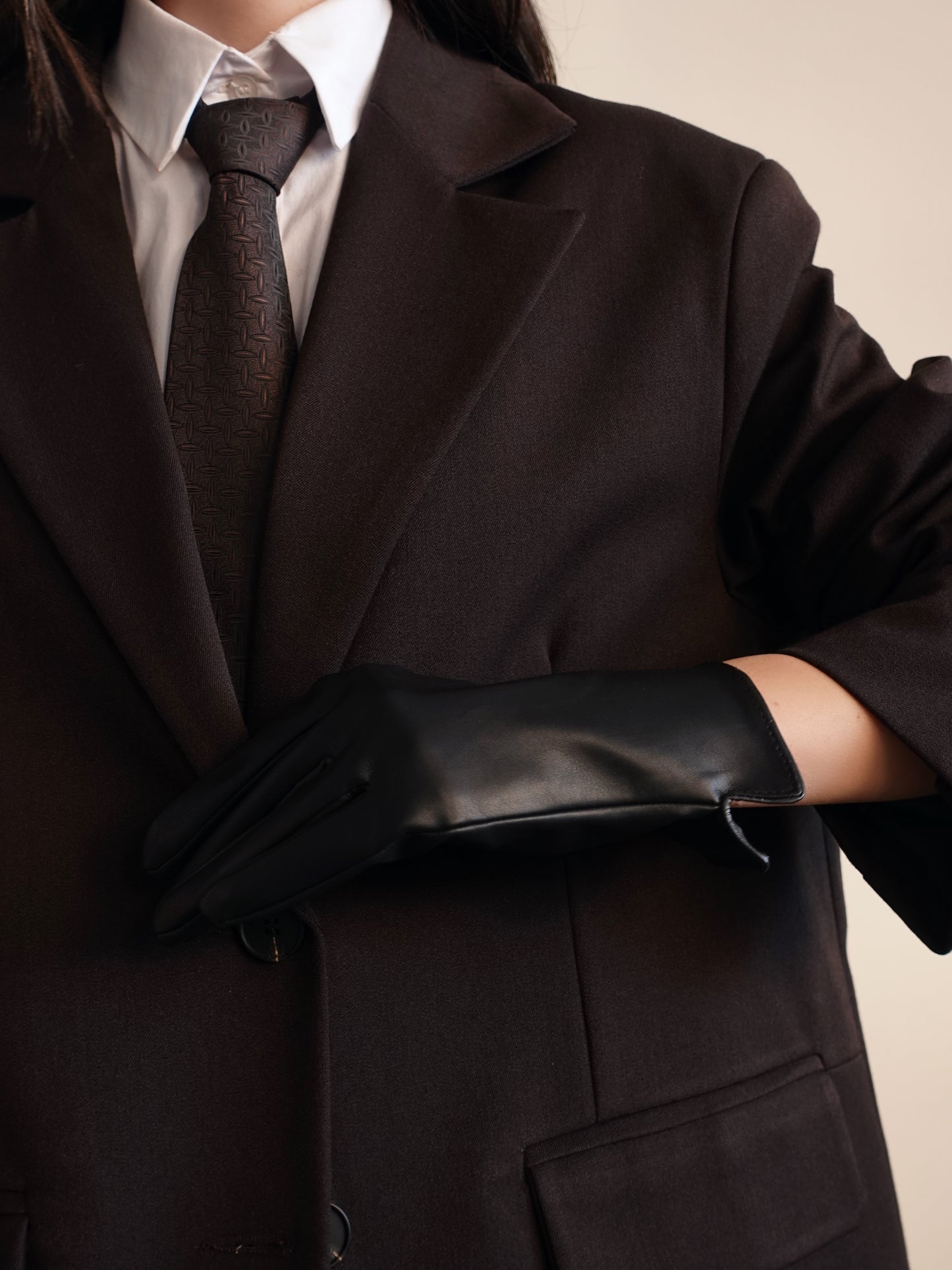 GUANTI IN ECOPELLE WINTER - NERO ST422