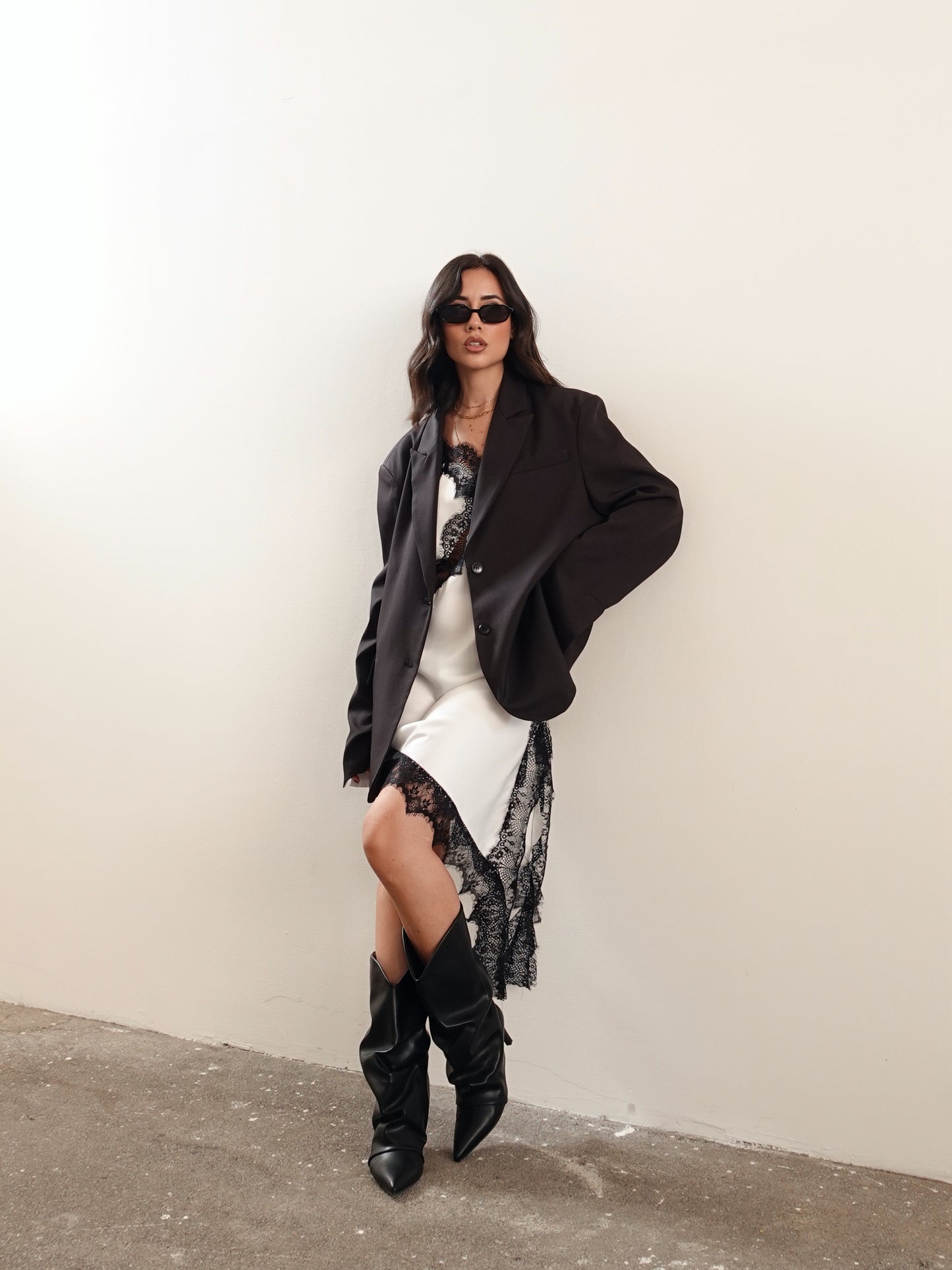 BLAZER OVERSIZE TIMES SQUARE - NERO 3151