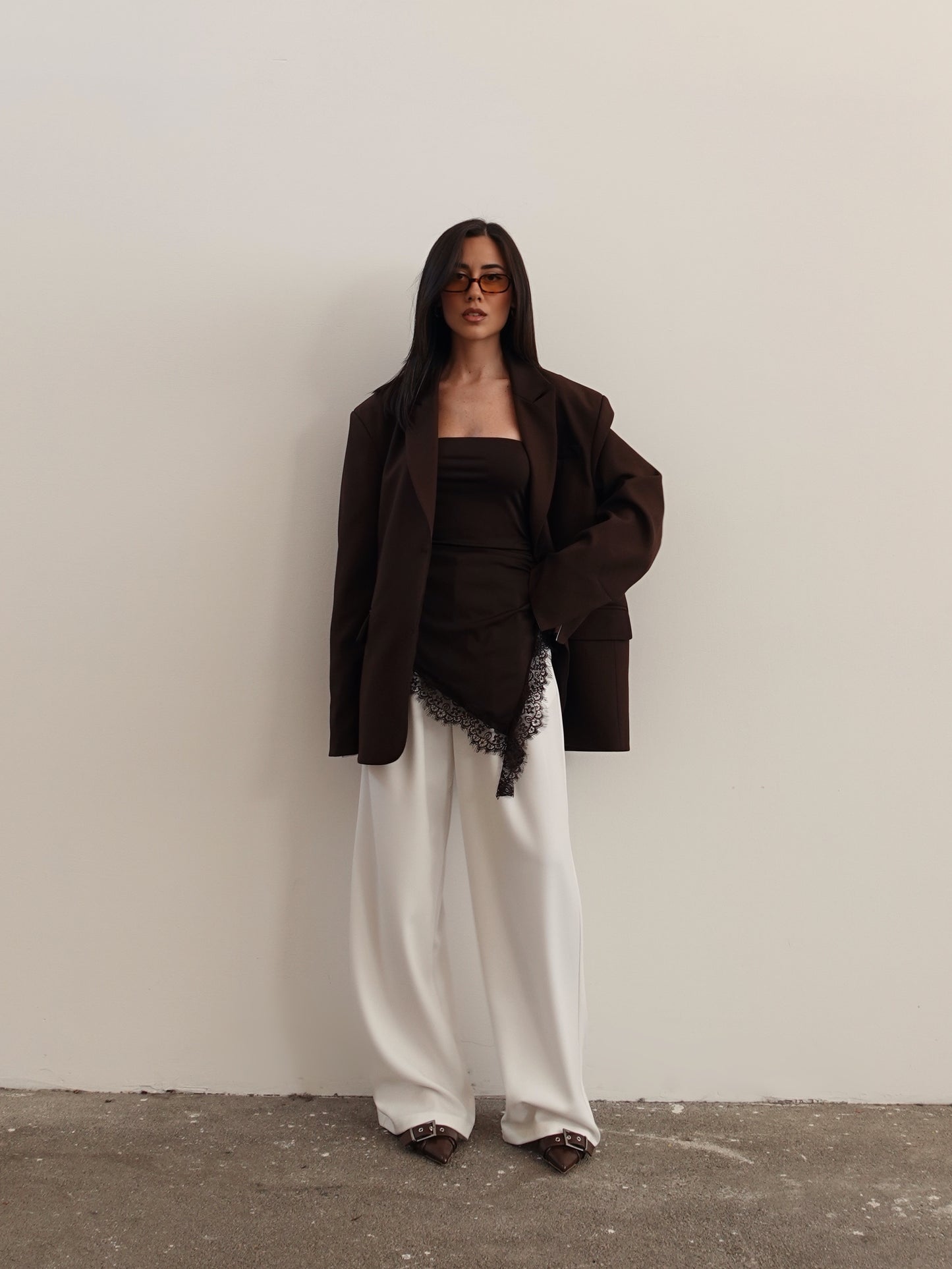 BLAZER OVERSIZE TIMES SQUARE - CIOCCOLATO 3151