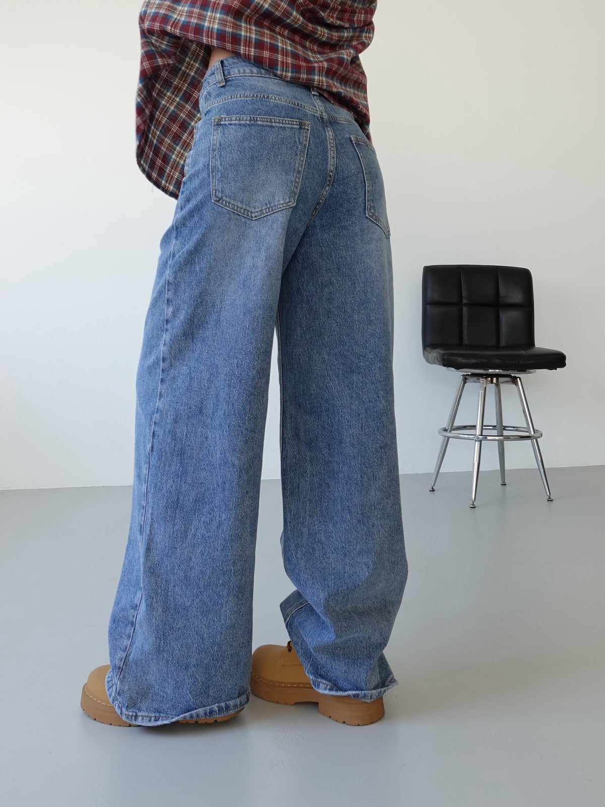 JEANS BASIC WIDE LEG - LAVAGGIO MEDIO 32576