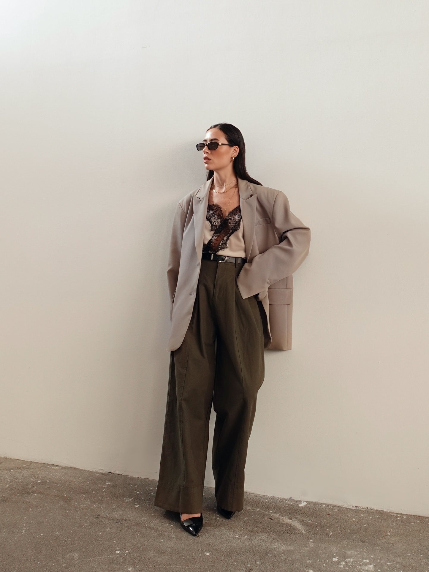 BLAZER OVERSIZE TIMES SQUARE - TAUPE 3151