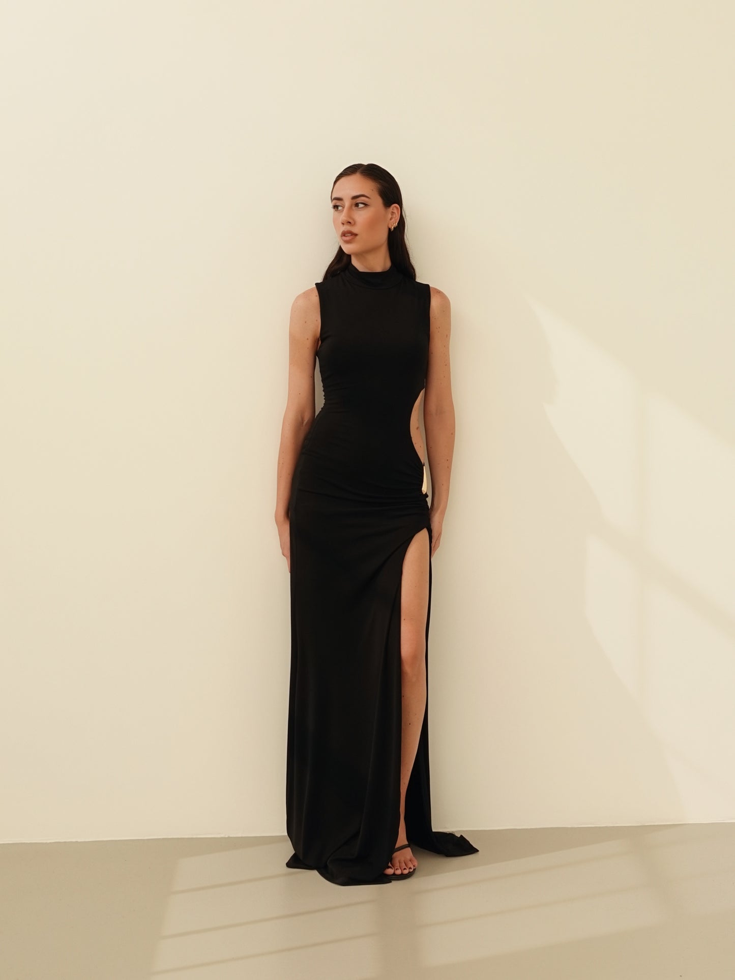 LONG DRESS CUT-OUT FLORENCE - NERO 12918