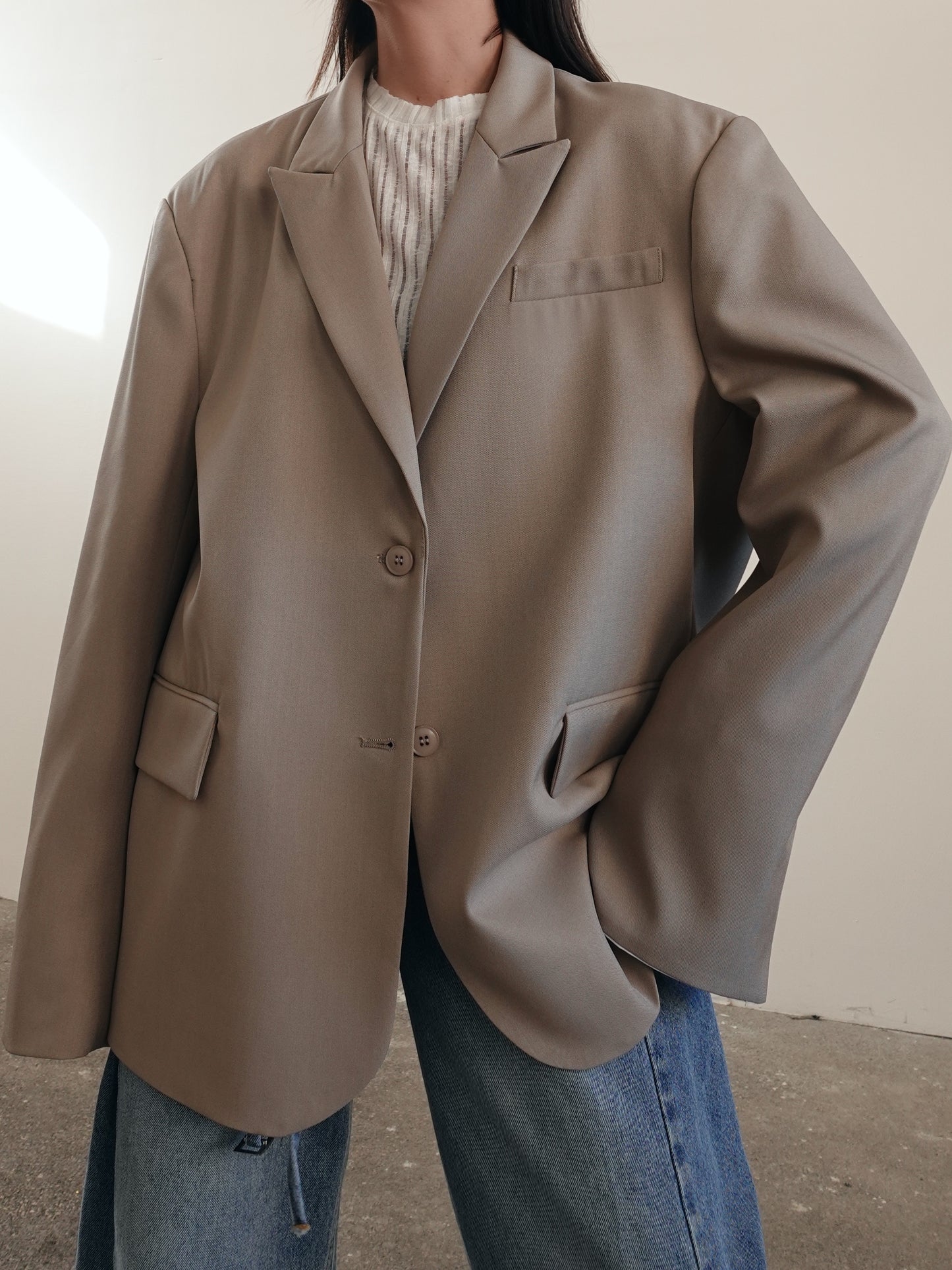 BLAZER OVERSIZE TIMES SQUARE - TAUPE 3151