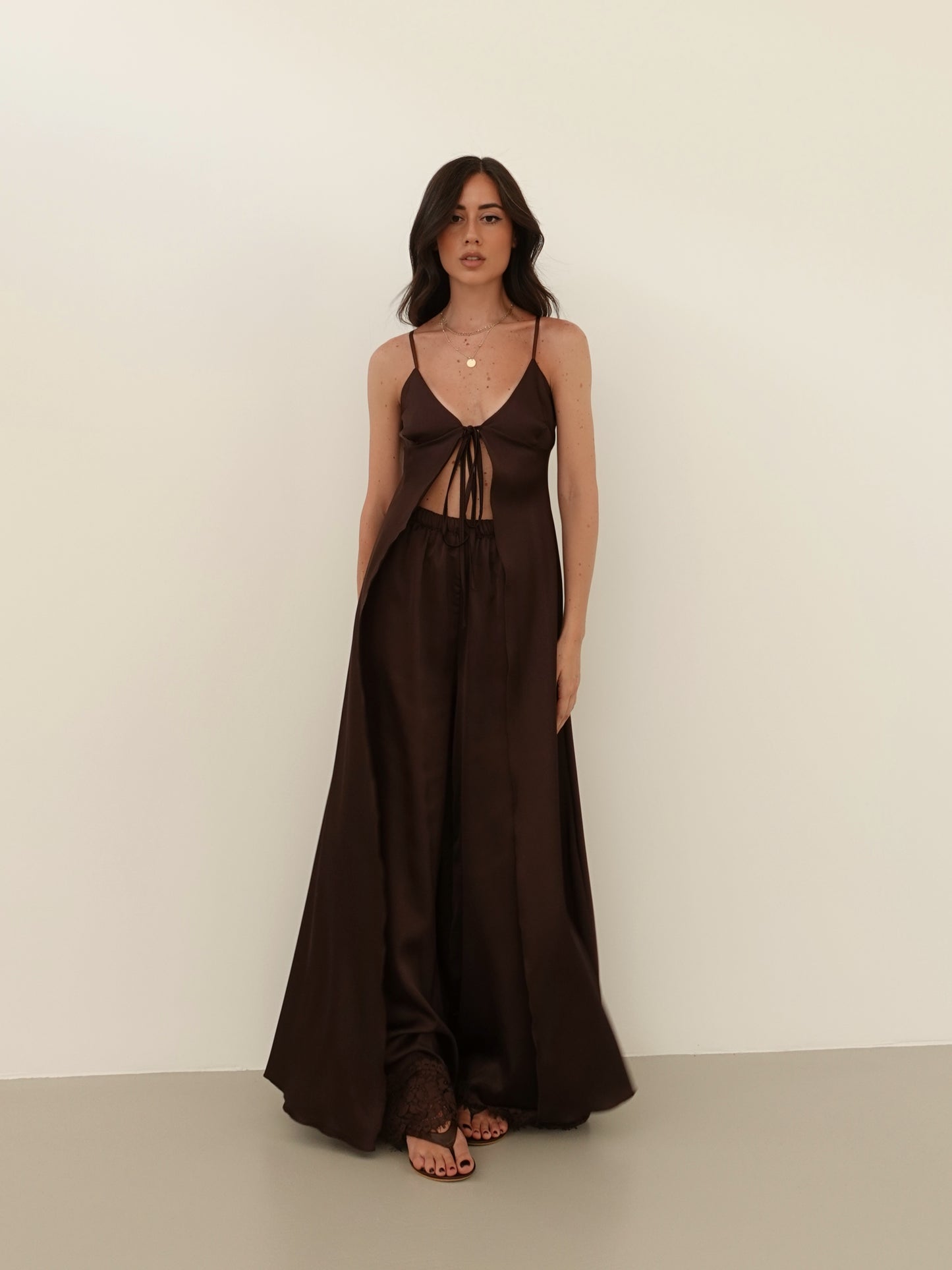 COORDINATO SATIN MONTECARLO - CIOCCOLATO 60621