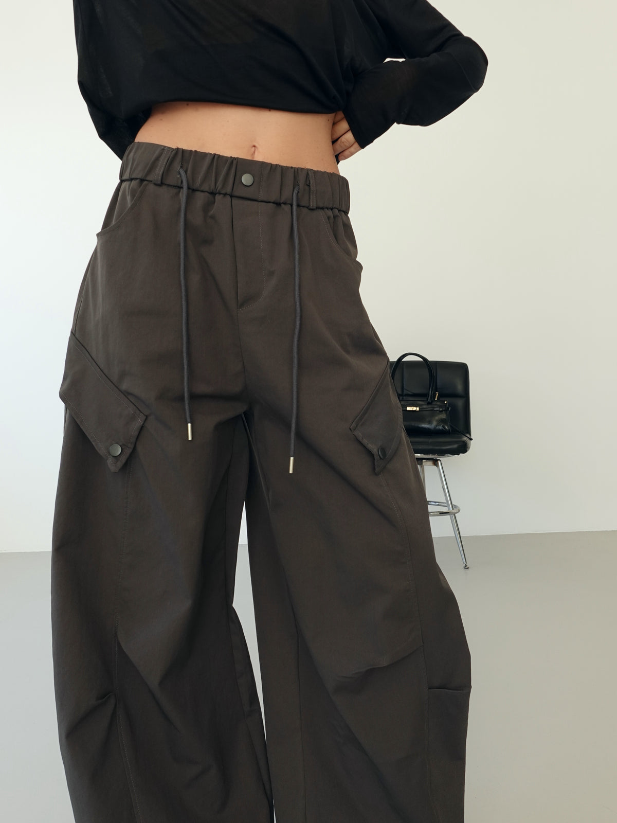 PANTALONI PARACHUTES BALLOON FIT - GRIGIO 2622