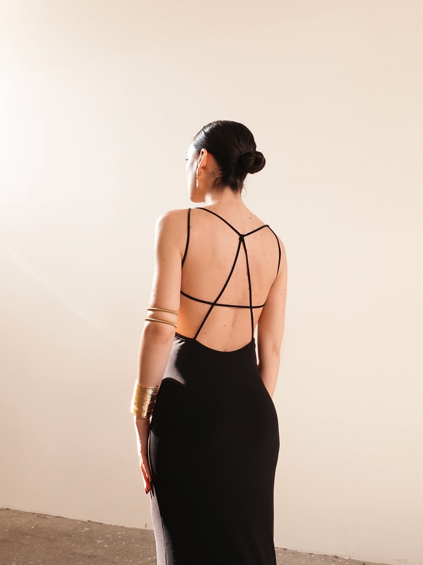 LONG DRESS A COSTE MERIDA - NERO 25012