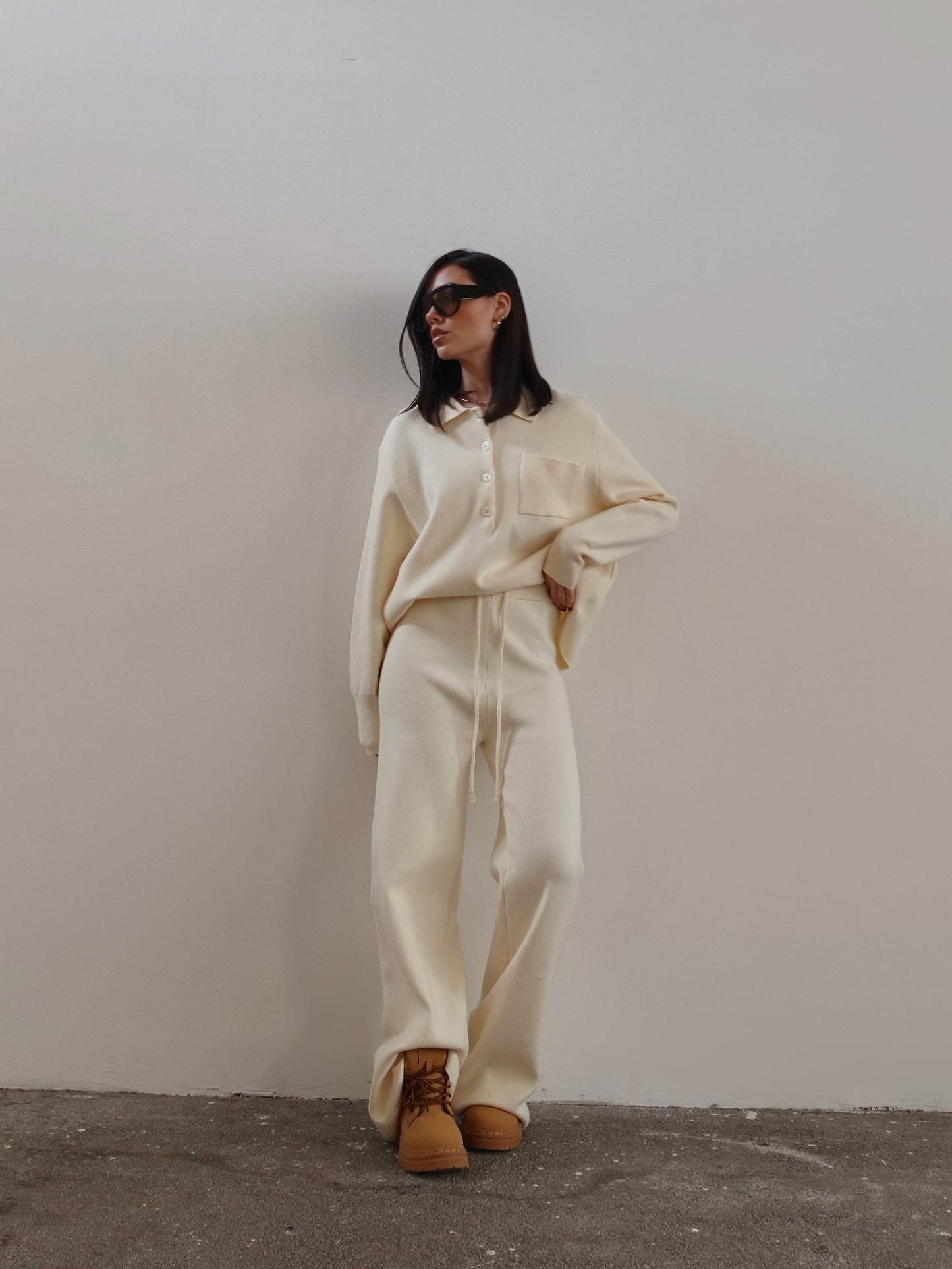 POLO IN MAGLIA CON TASCHINO - BEIGE 7131