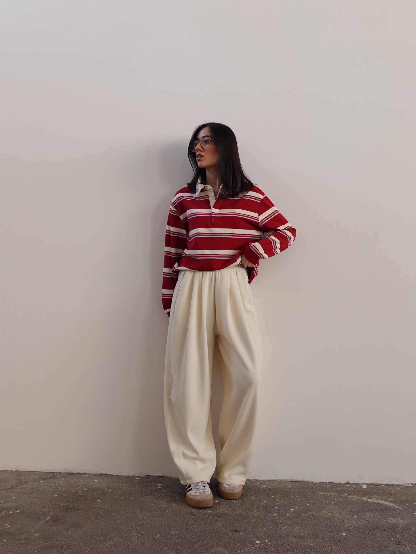 PANTALONI BALLOON A COSTE - PANNA 5611