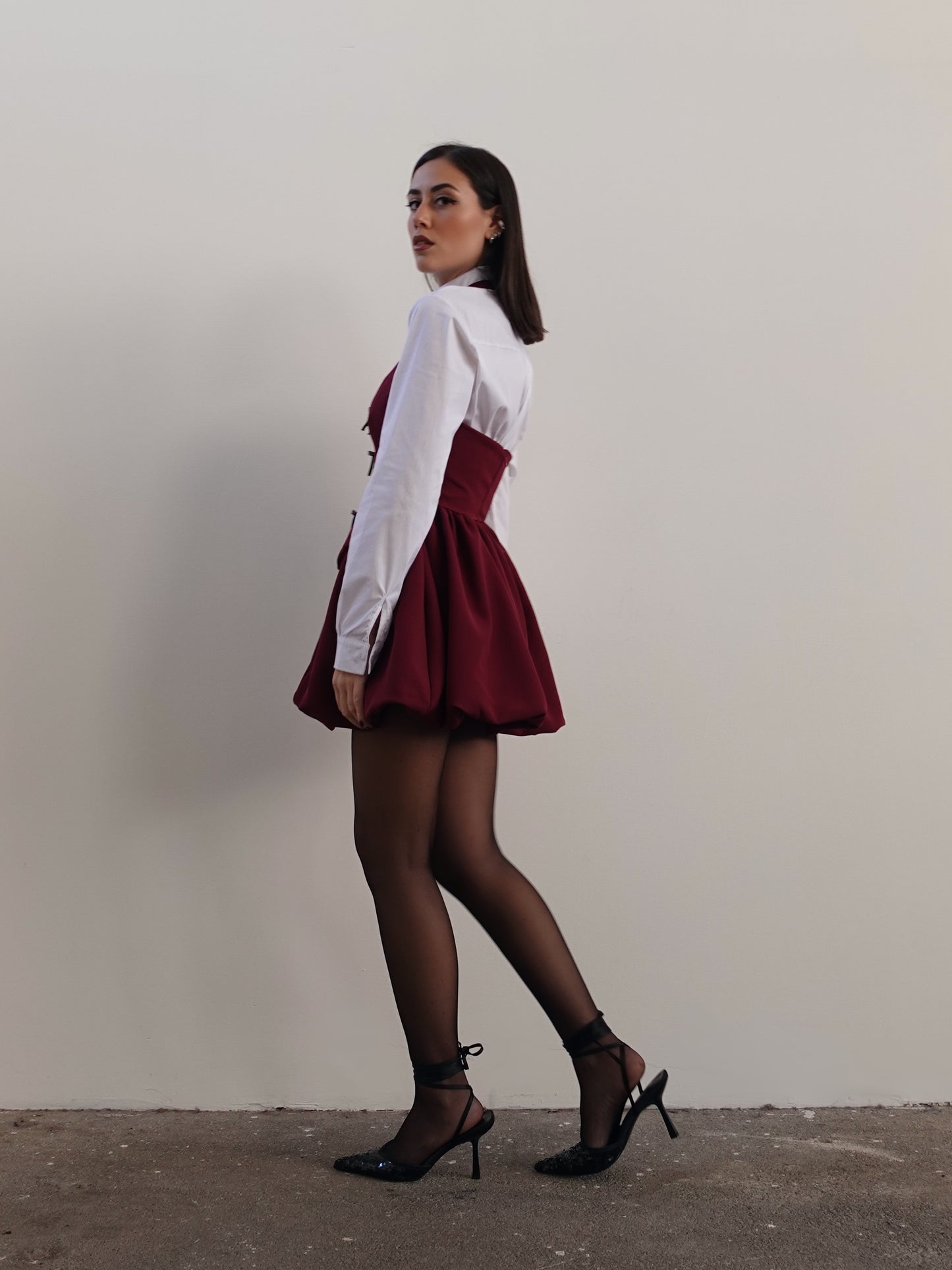 VESTITINO CON APPLICAZIONI IN STRASS - BORGOGNA 25739