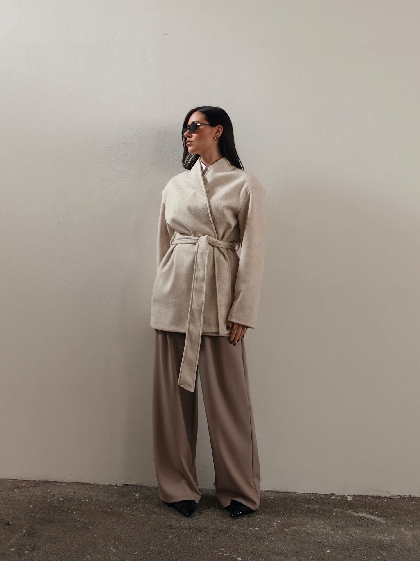 CAPPOTTO PARIS CON CINTURA - BEIGE 6758