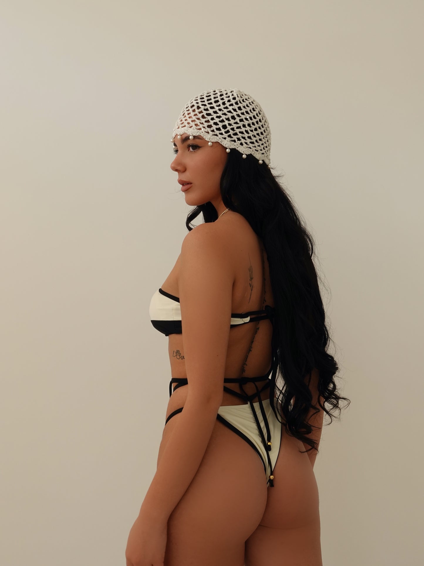 BIKINI BICOLOR MIAMI - NERO/BURRO STJ306
