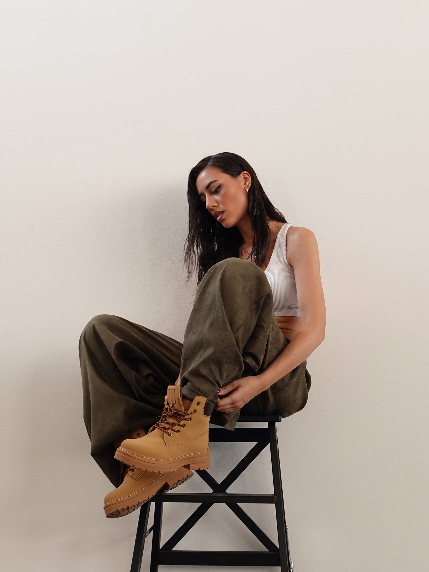 STIVALETTO WOOD - CAMEL AD127