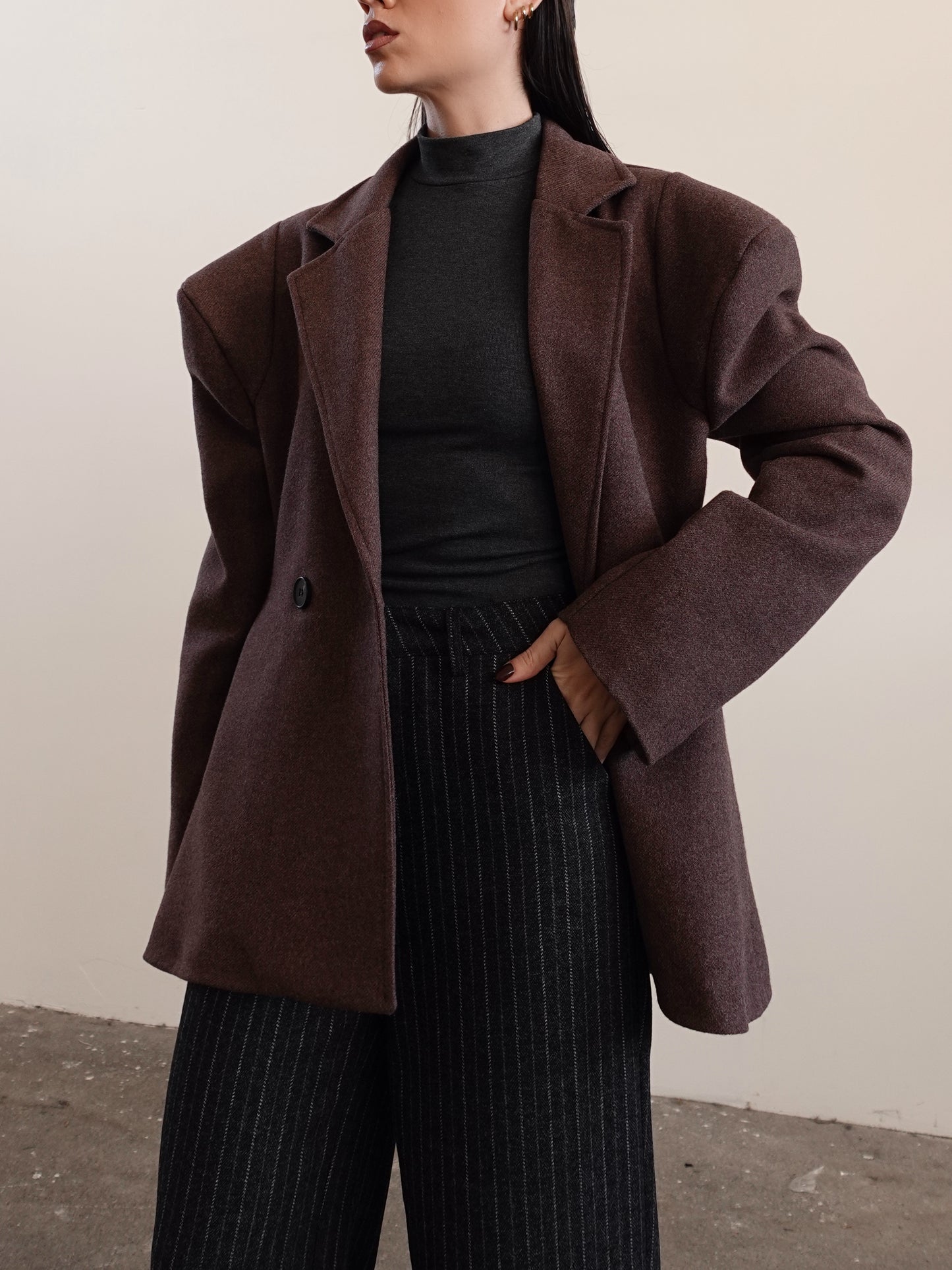 CAPPOTTO VENICE CON SPALLINE - MARRONE GLAD01