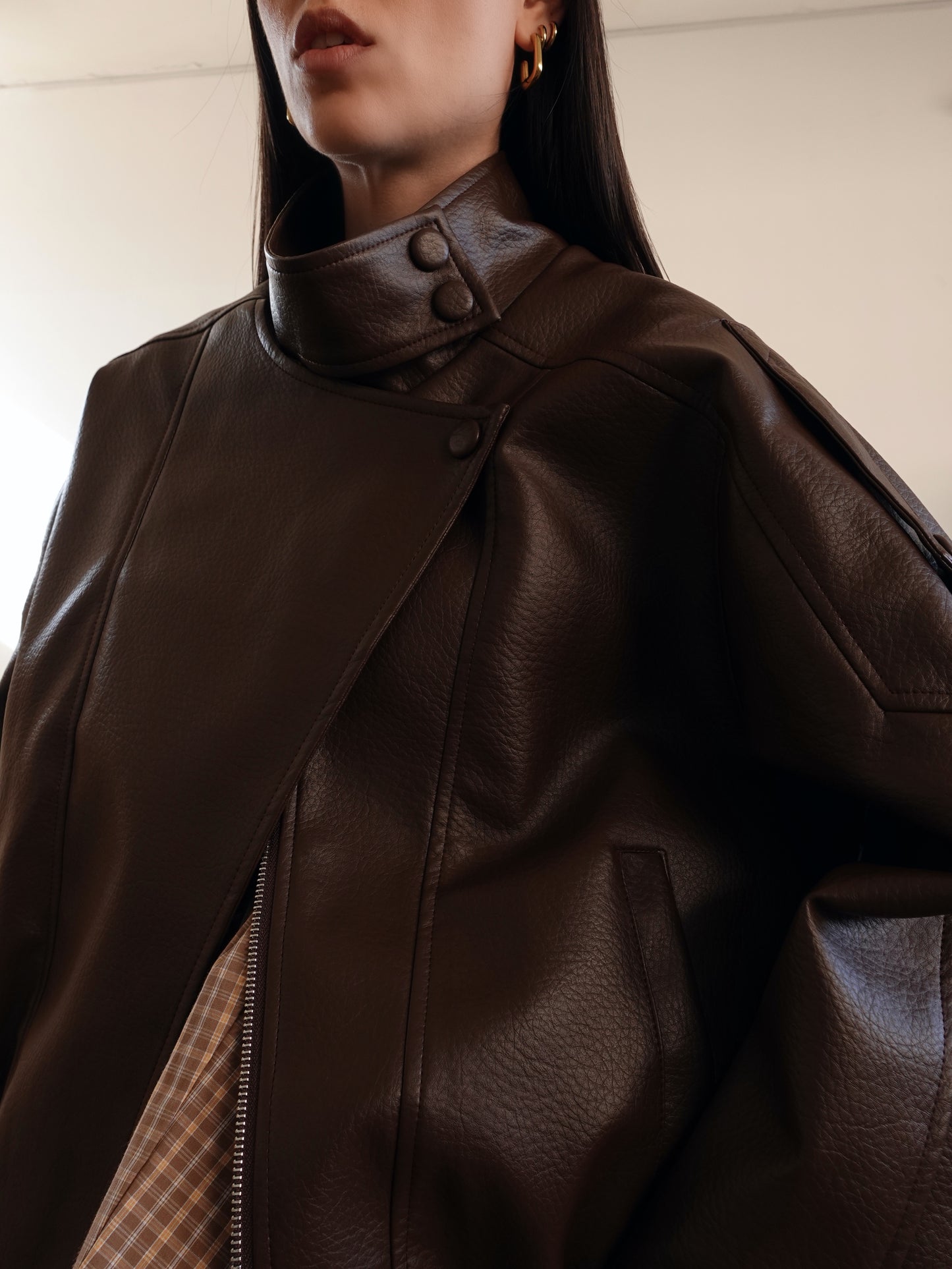 GIACCA IN ECOPELLE MAVERICK - MARRONE 8670